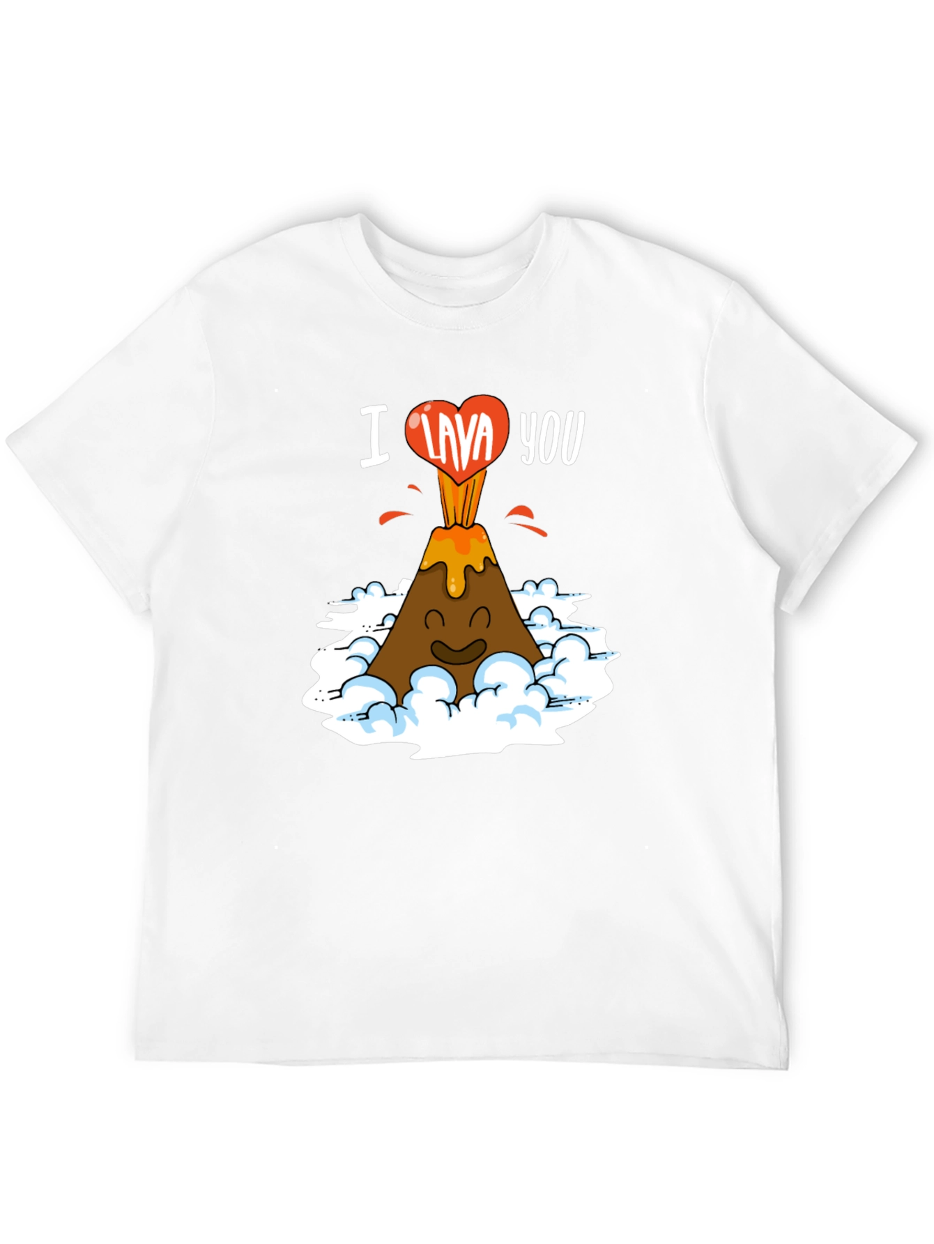 Black I Lava You Funny Volcano Graphic T-Shirt view 12
