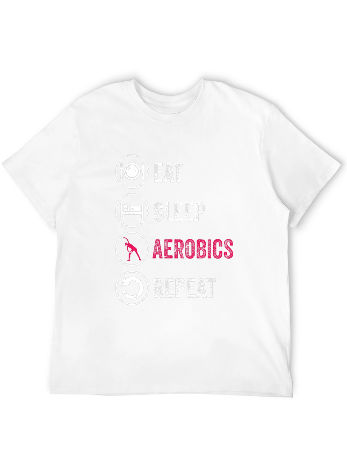 Black Eat Sleep Aerobics Repeat Graphic T-Shirt view 12