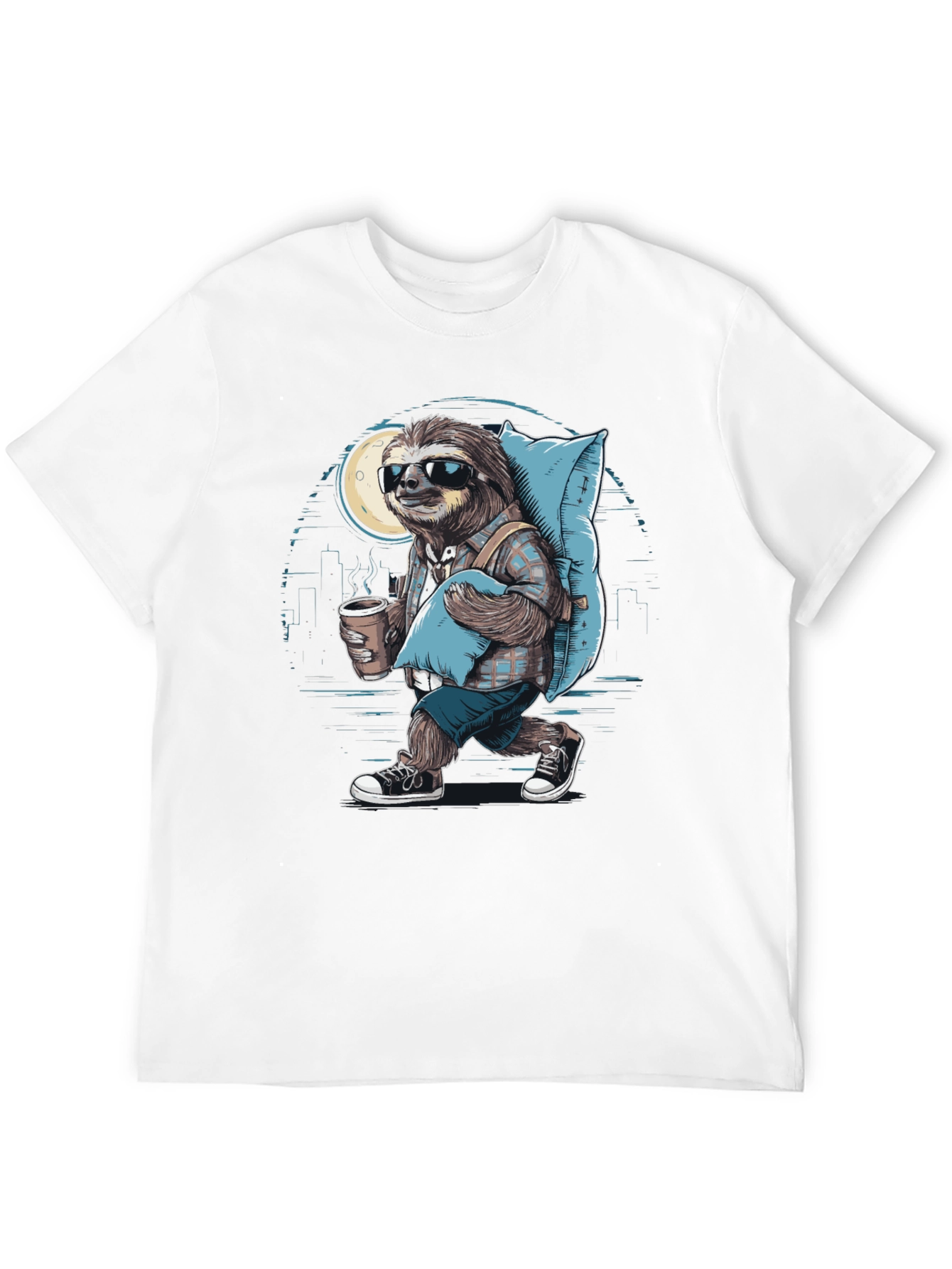 Sloth Wanderer Graphic Tee - Urban Sleepwalker T-Shirt - 12