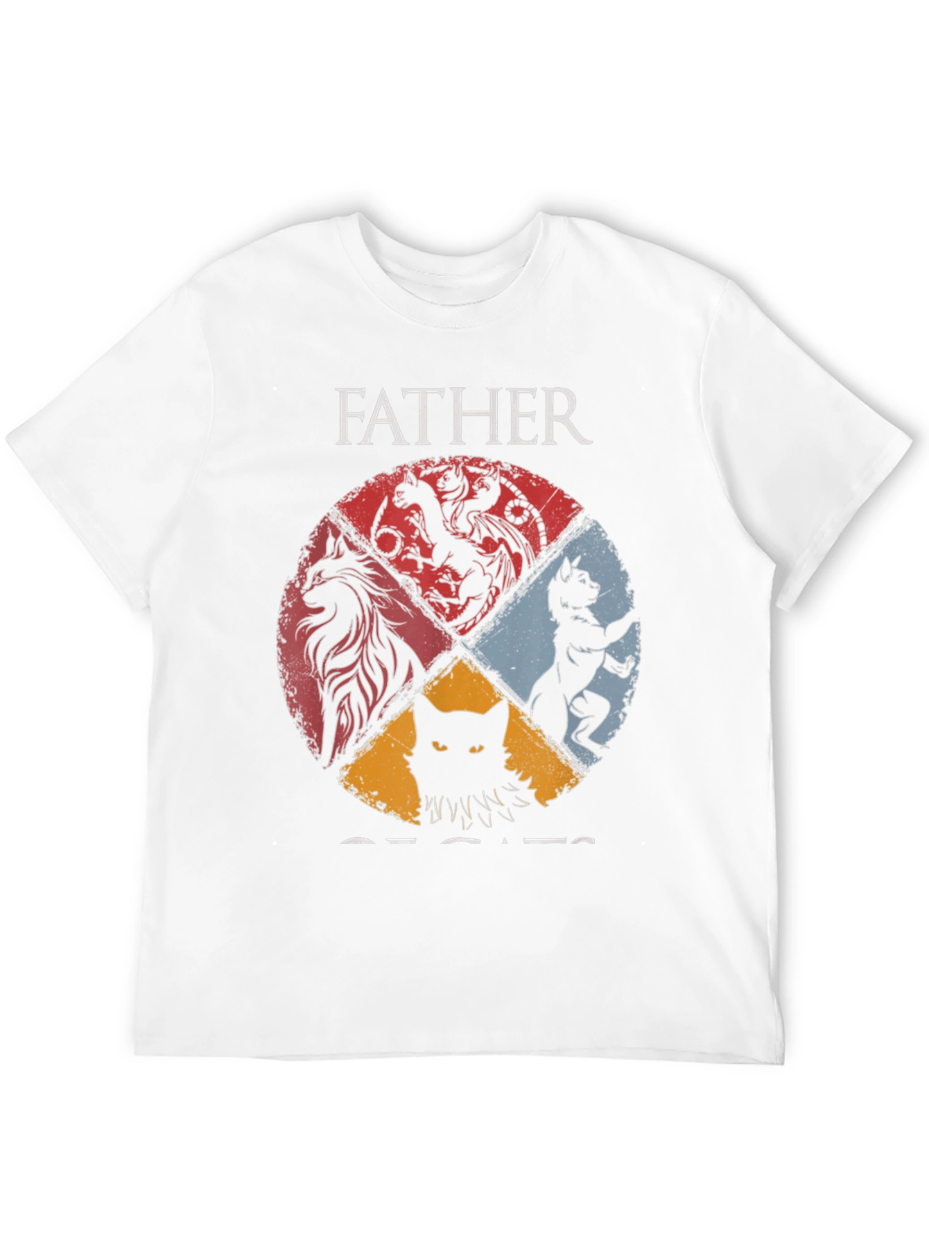 Black Father of Cats Graphic Tee view 12