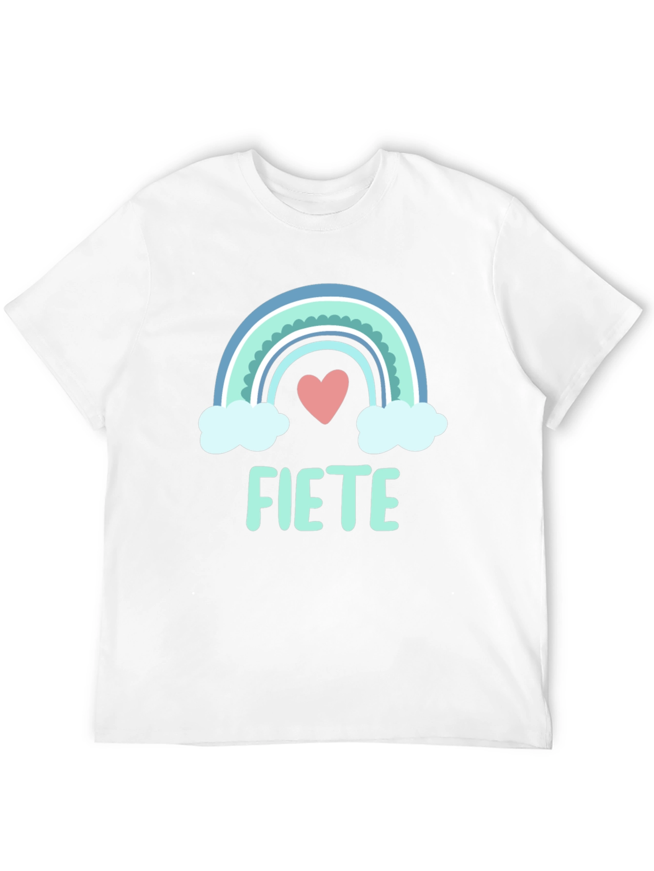 Black FIETE Rainbow Heart Graphic Black T-Shirt view 12