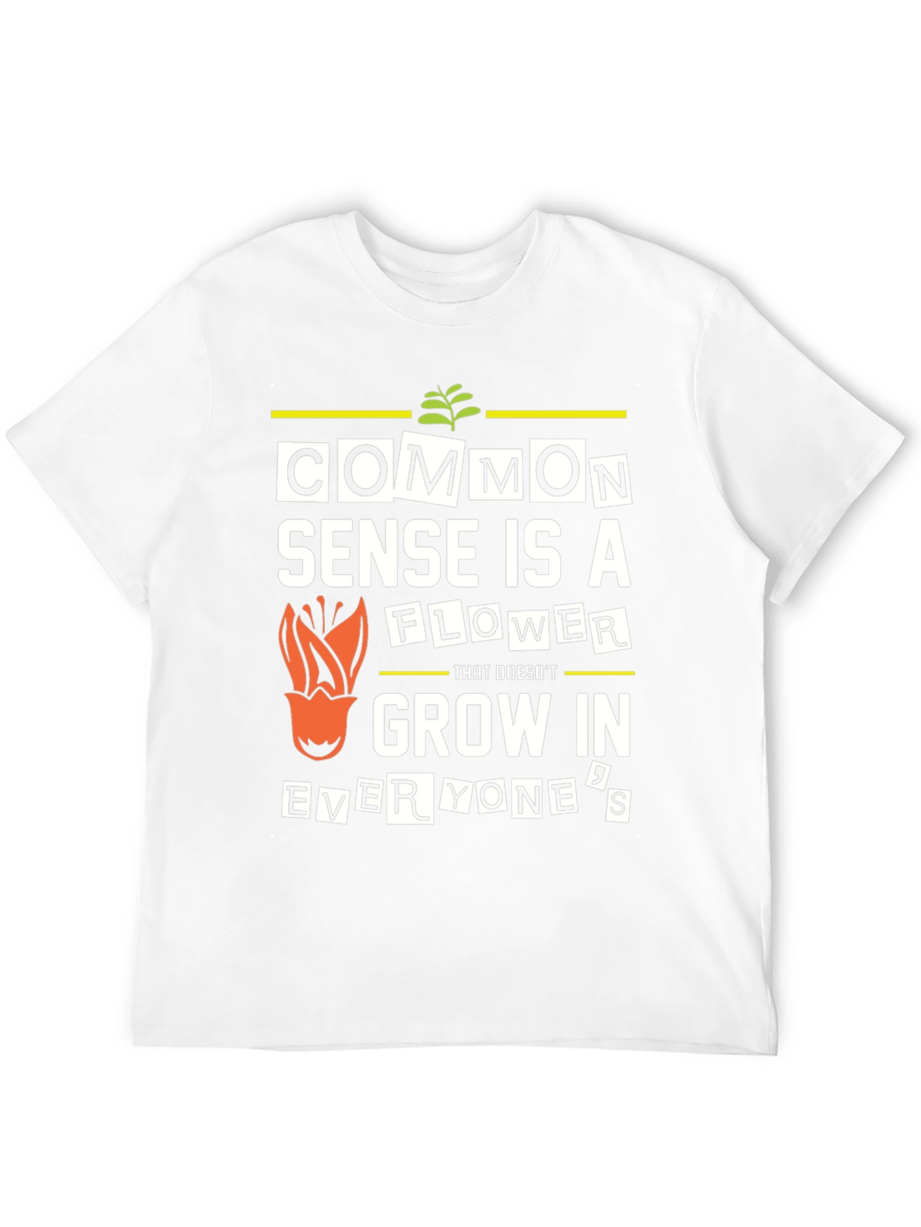 Black Common Sense Flower Graphic T-Shirt view 12