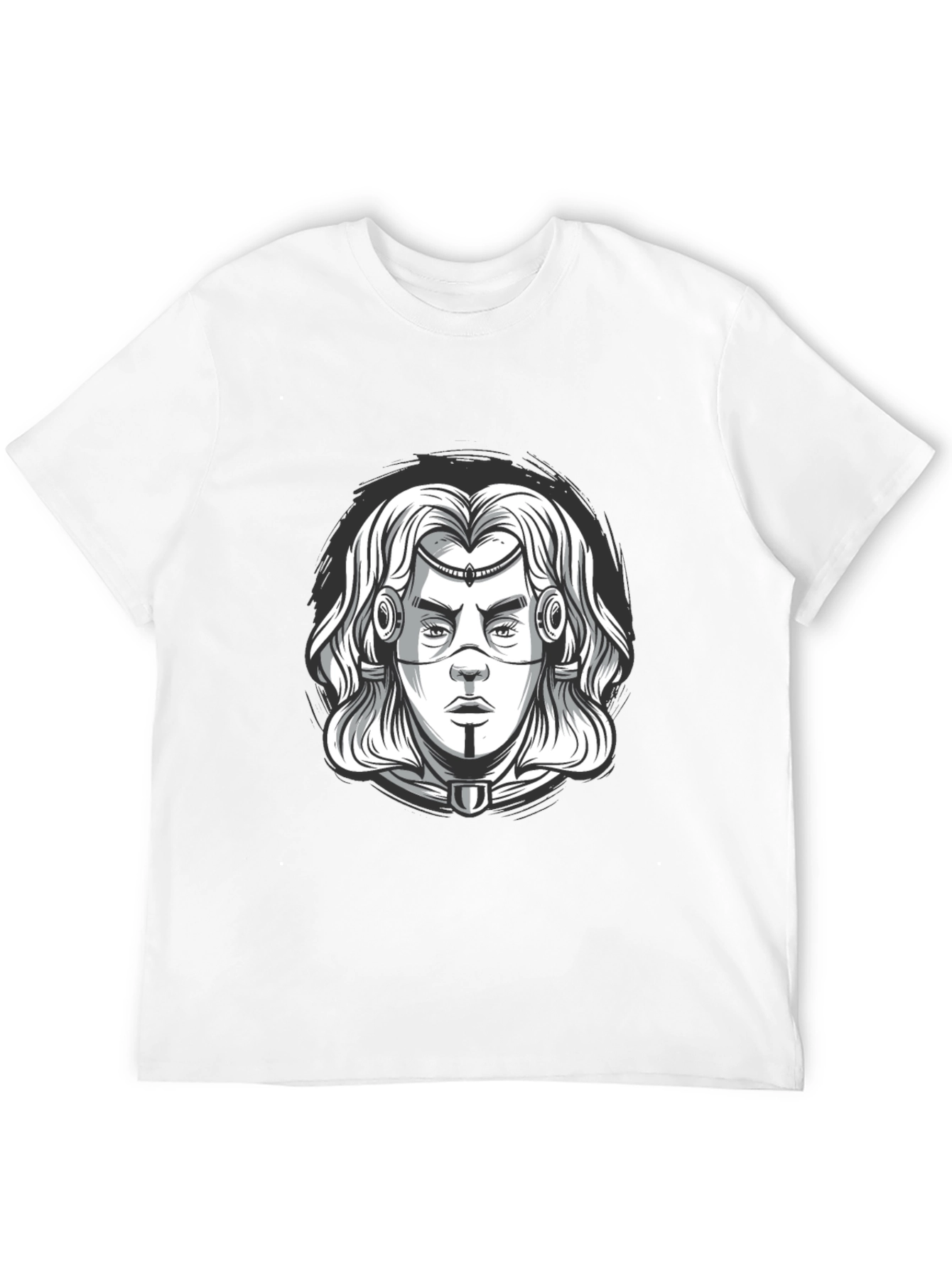 Black Cyberpunk Warrior Graphic Tee - Black view 12