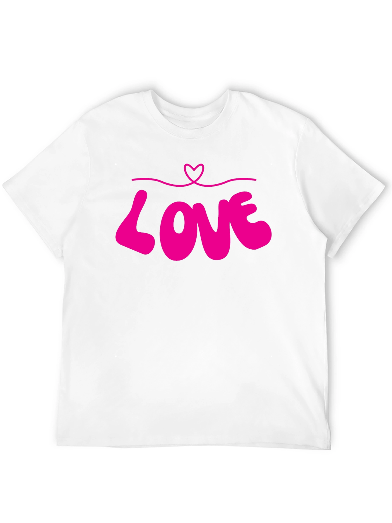 Black Love Heart Graphic Tee - Black Unisex T-Shirt view 12