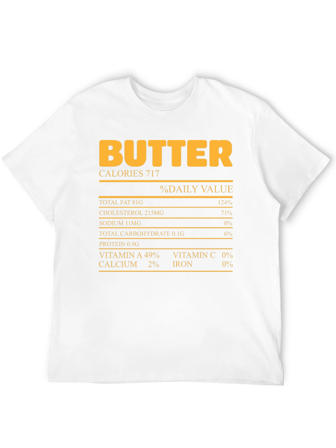Black Funny Butter Nutrition Facts T-Shirt view 12