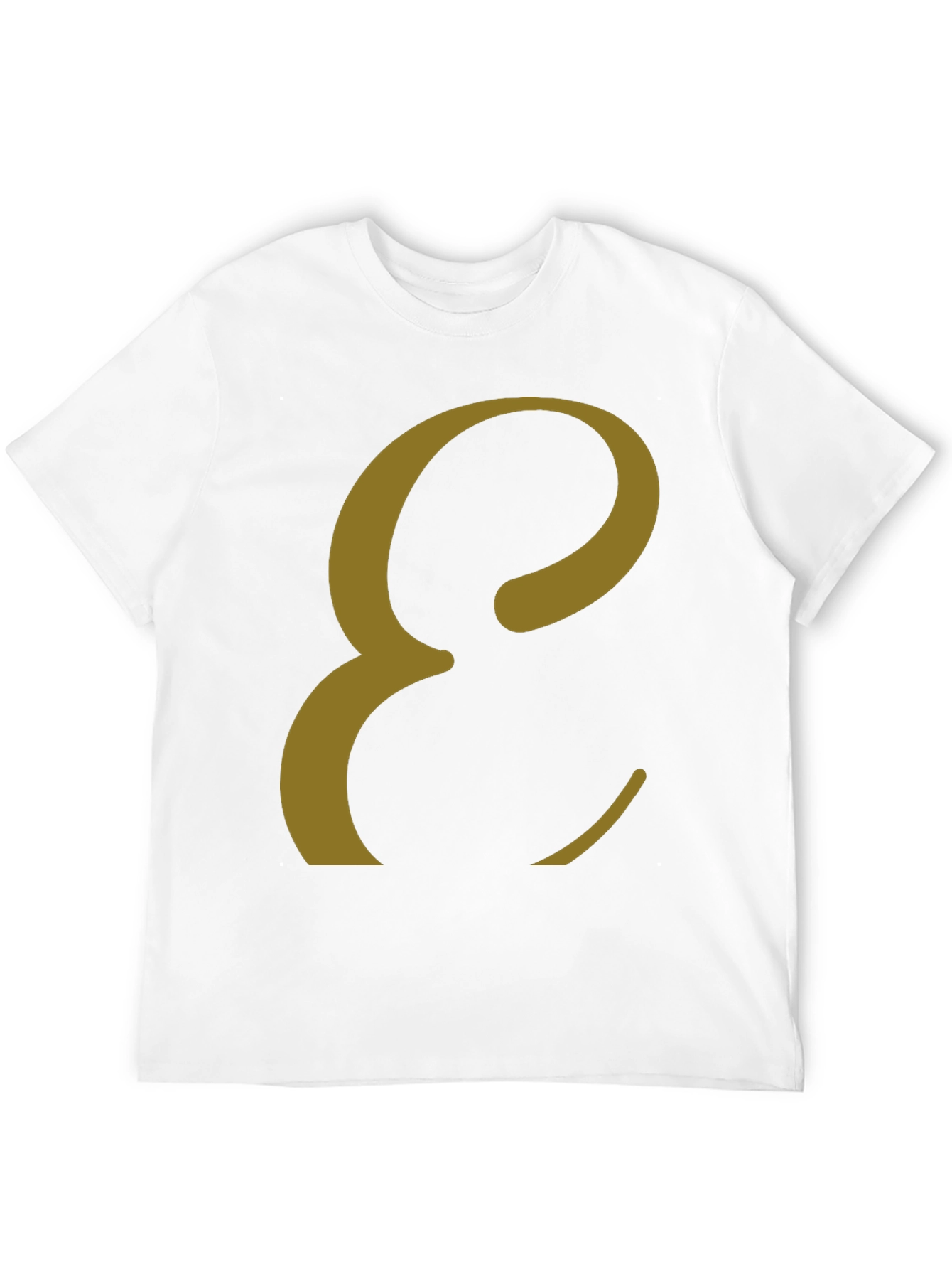 Black Elegant Letter E T-Shirt - Stylish Graphic Tee view 12