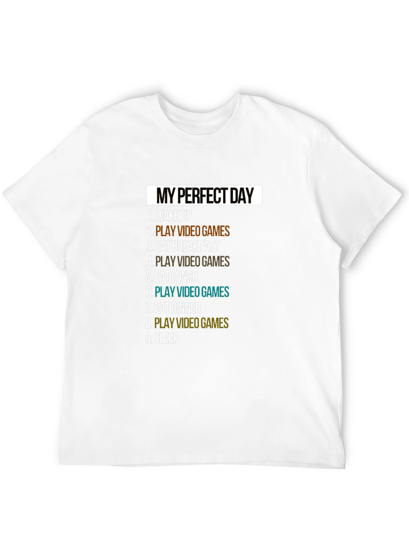 Black My Perfect Day Video Game T-Shirt view 12