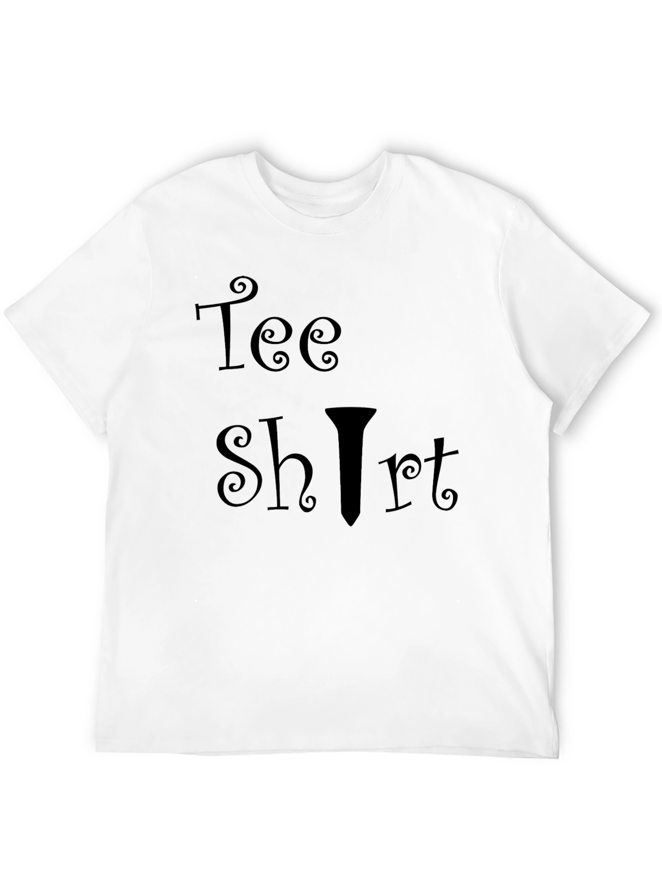 Black Novelty Tee Shirt - 'Tee Shirt' Graphic view 12