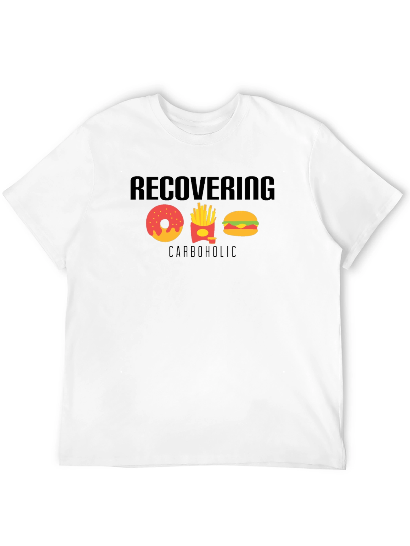 Black Recovering Carboholic Black T-Shirt view 12