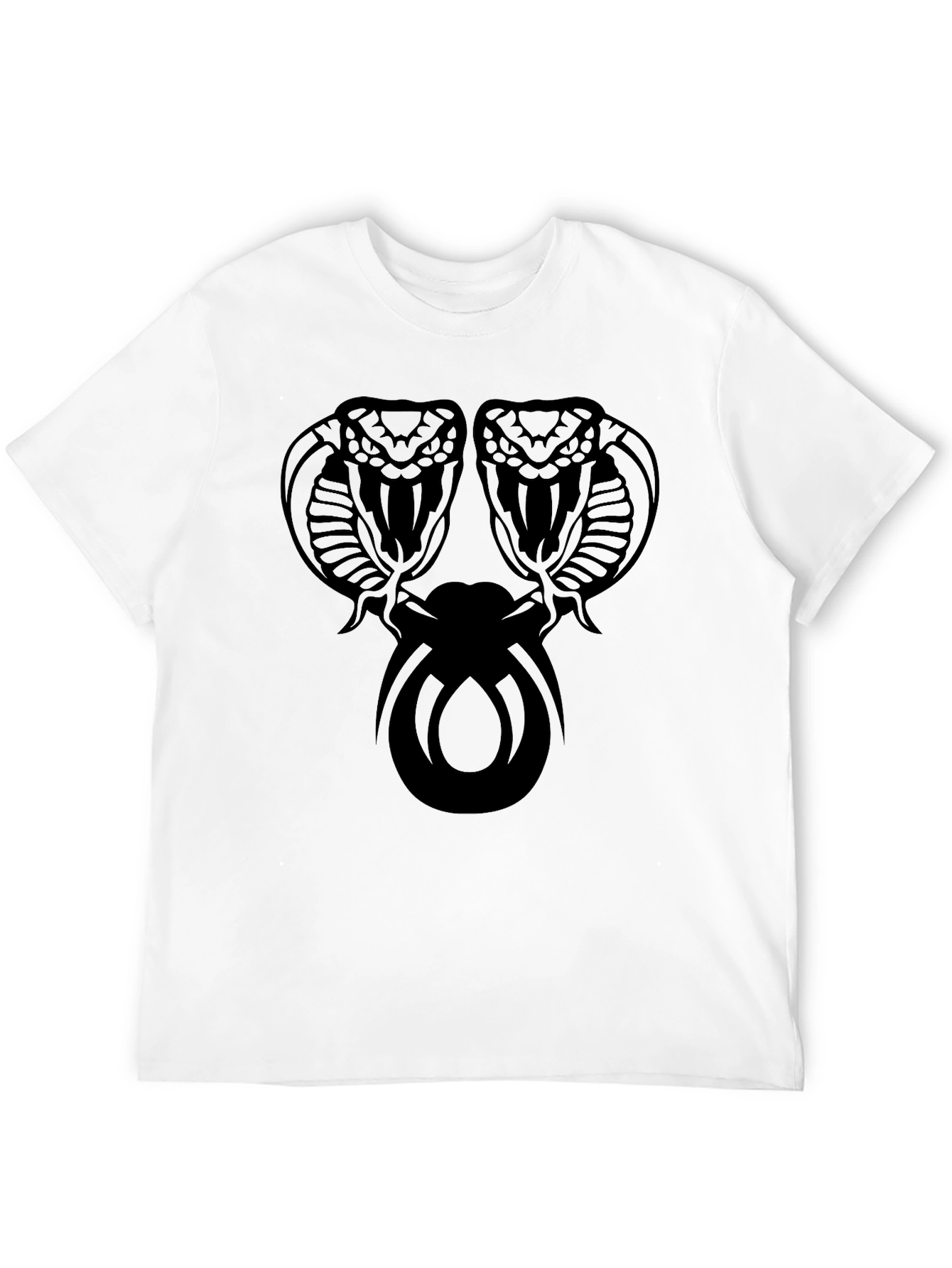 Black Men's Black Cobra Graphic T-Shirt view 12