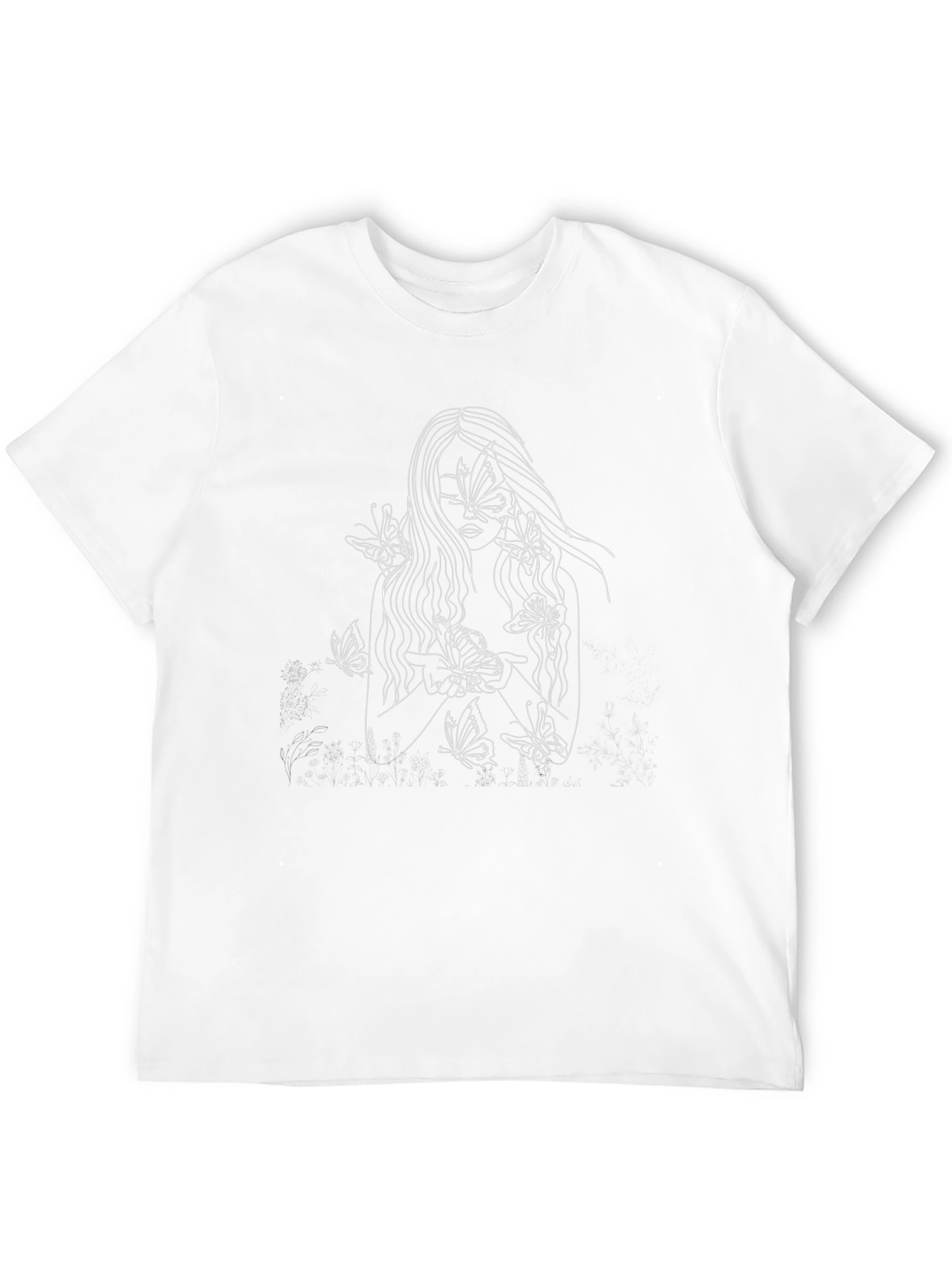 Black Butterfly Woman Graphic Tee - Black view 12