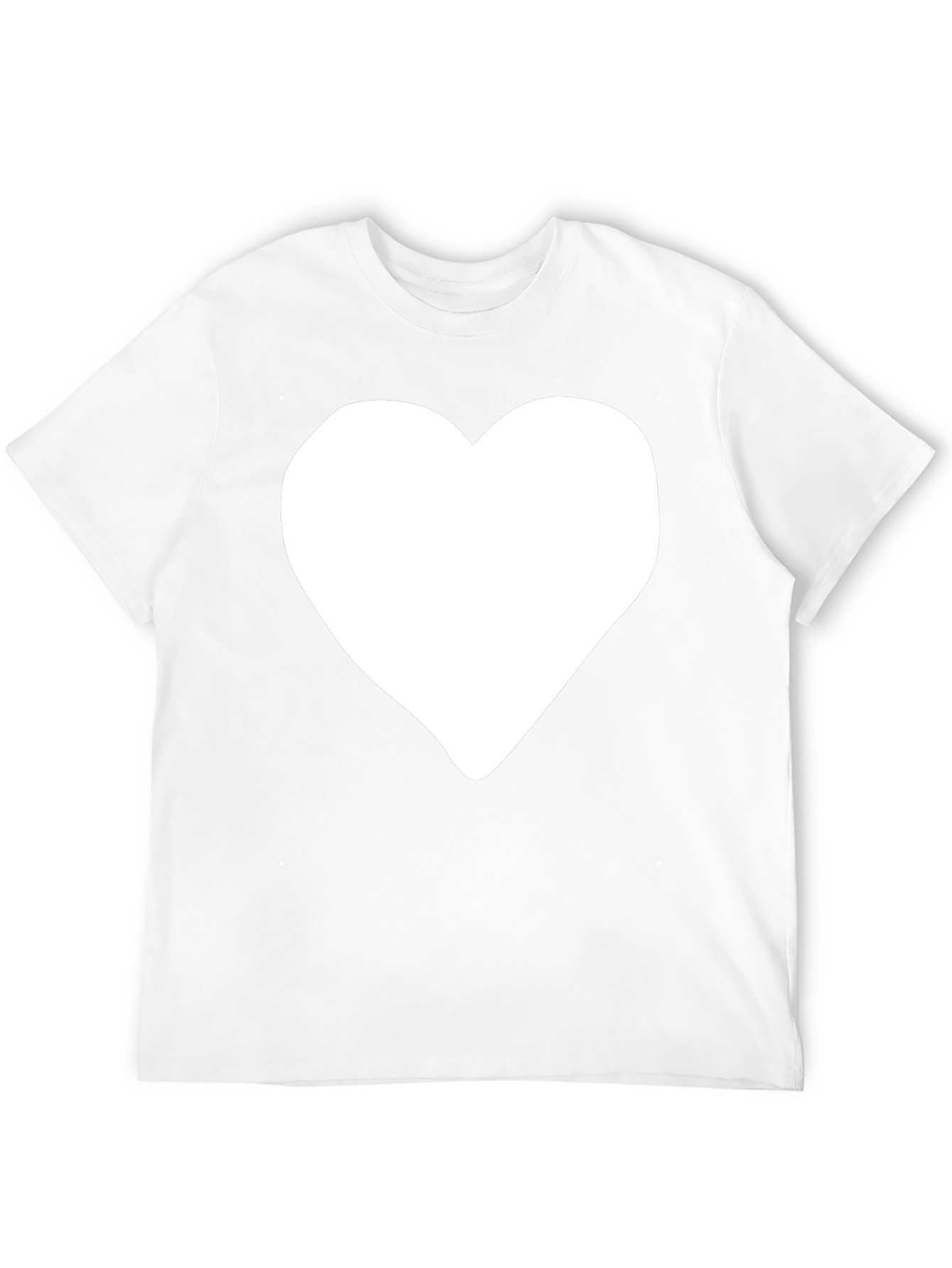 Black Black Tee with White Heart Graphic view 12
