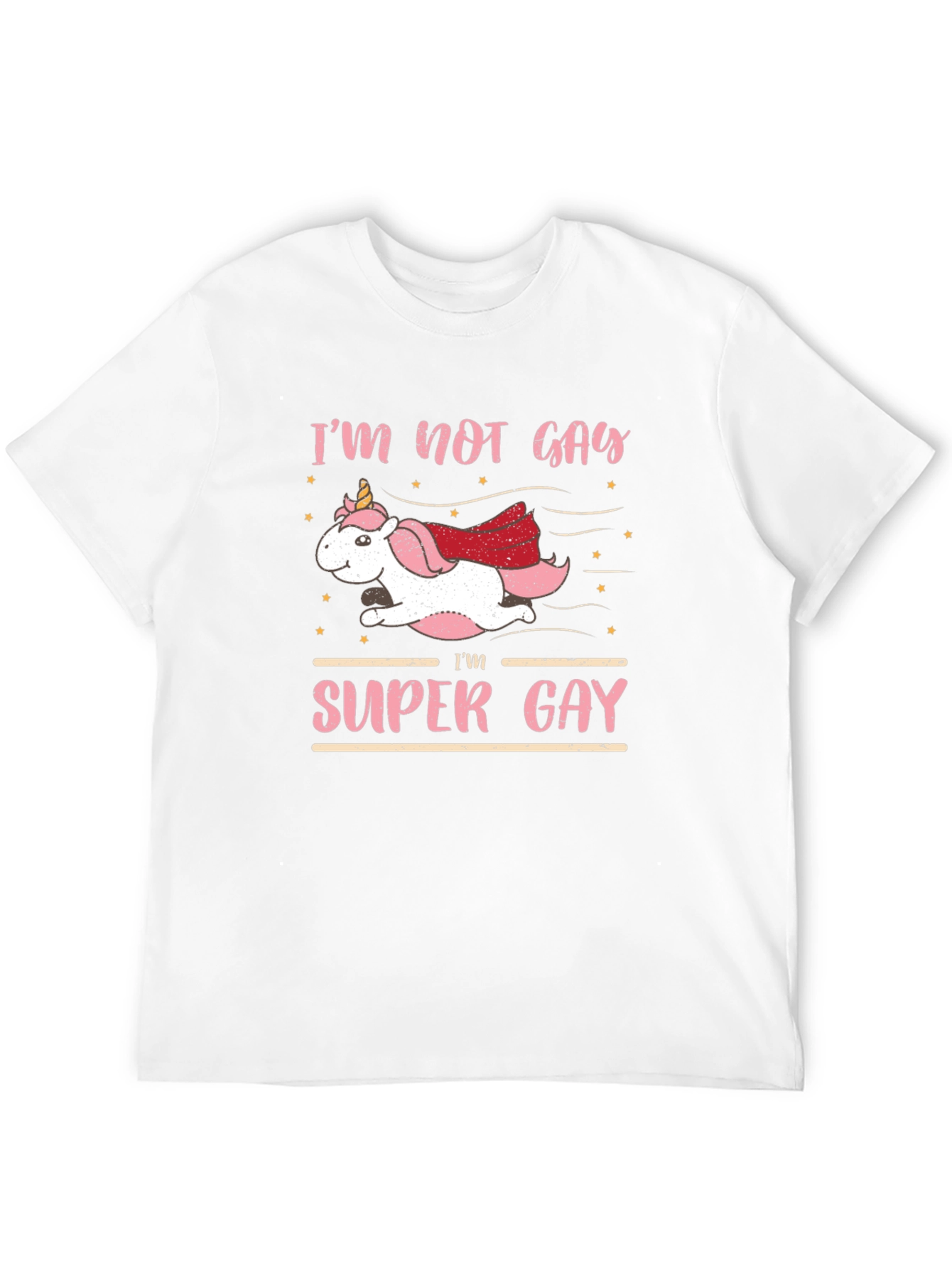 Black I'm Not Gay I'm Super Gay Unicorn Graphic Tee view 12