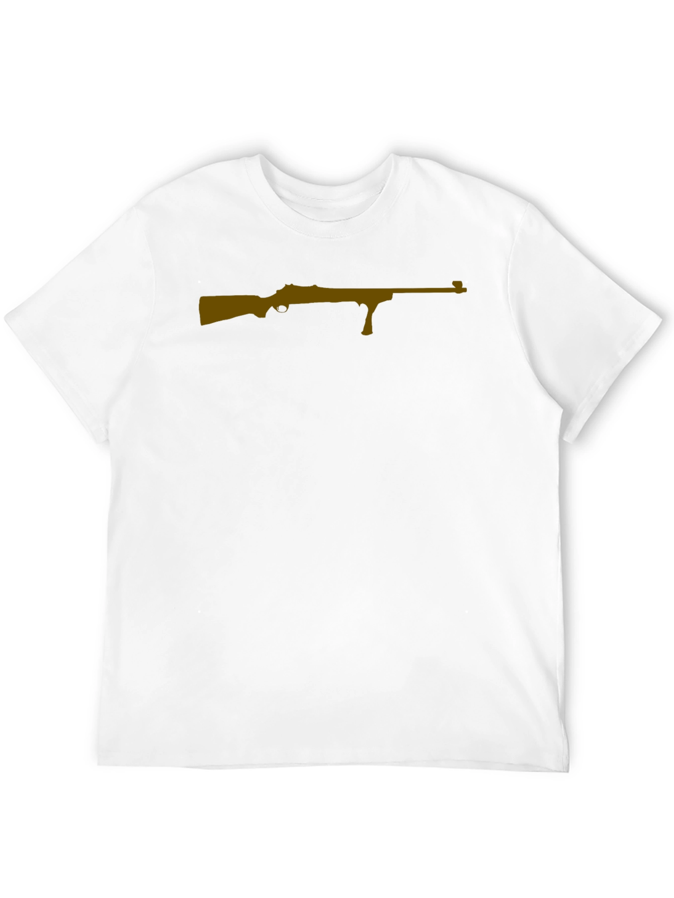 Black Gun Graphic Black T-Shirt for Men view 12