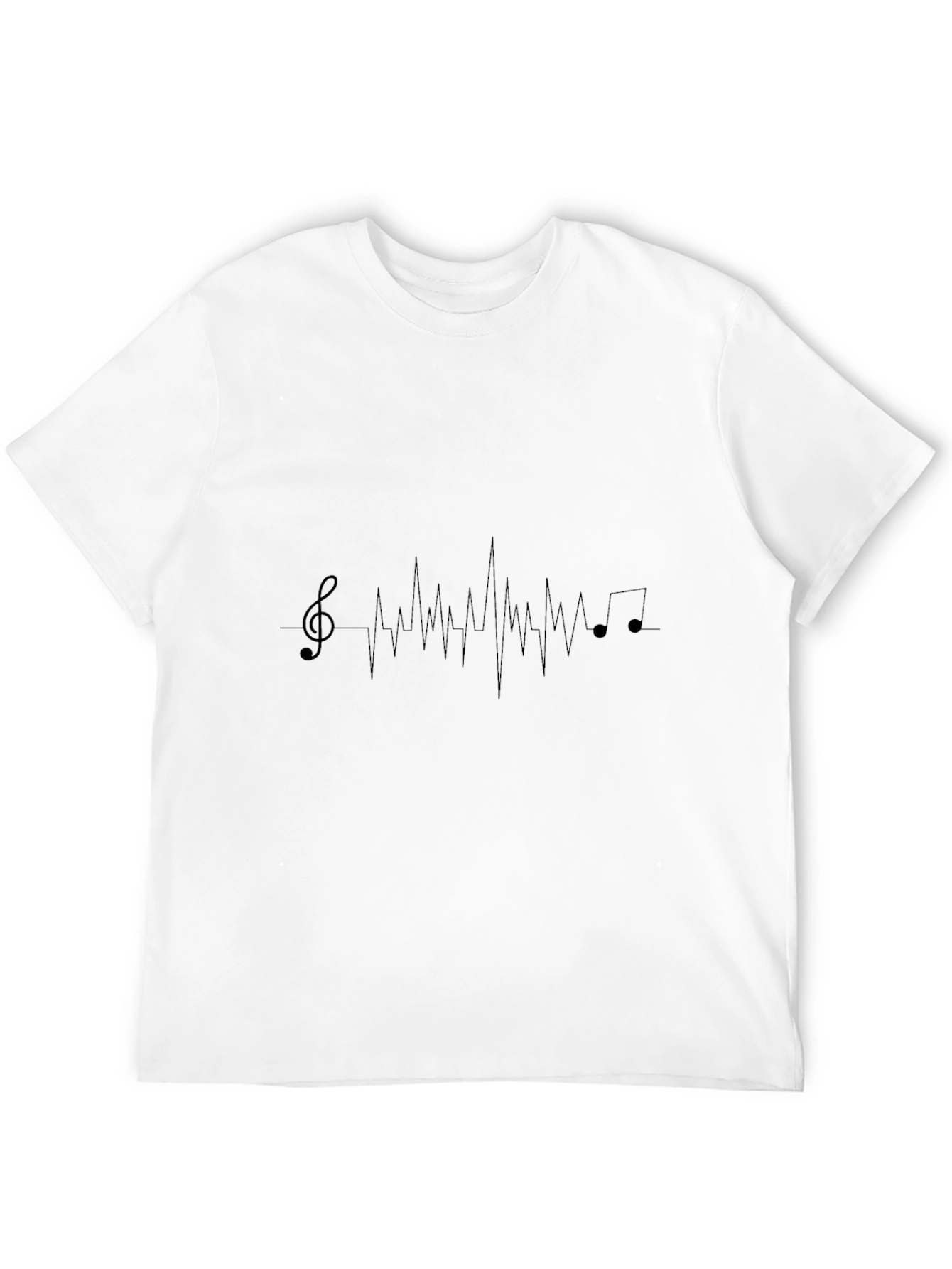 Black Music Pulse Black T-Shirt view 12