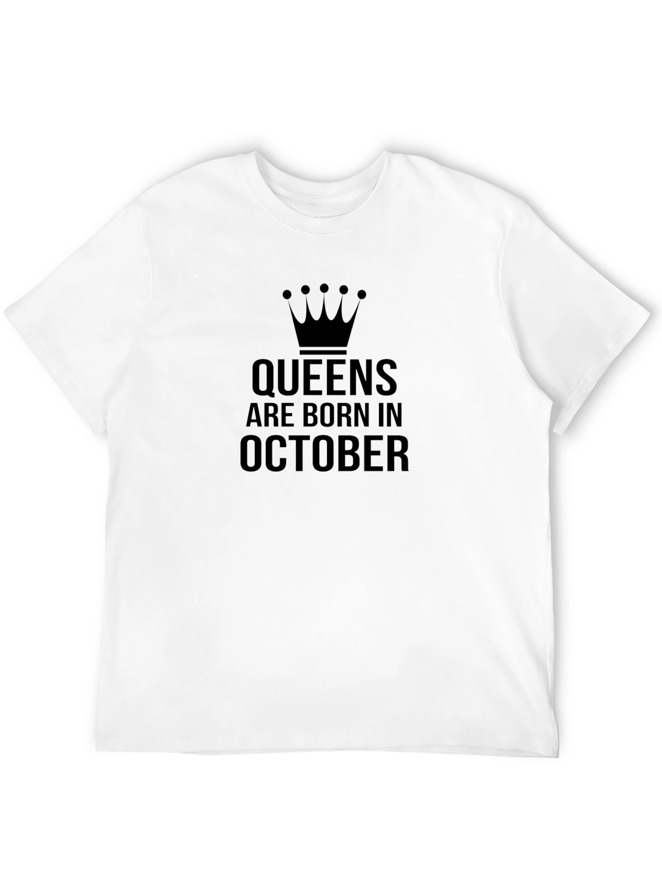Black Queens Are Born In October - Black T-Shirt view 12