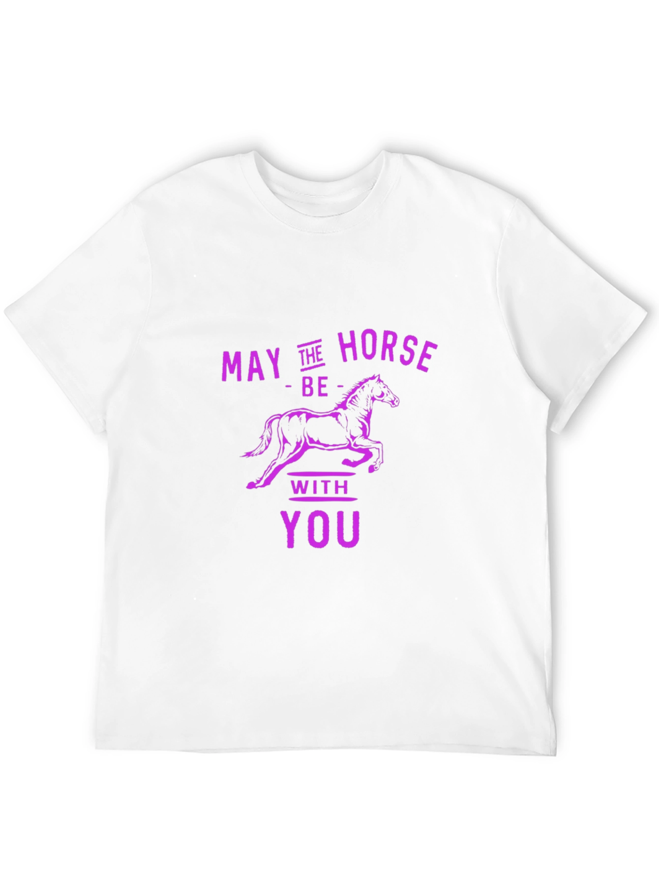 Black May the Horse Be With You Funny T-Shirt view 12