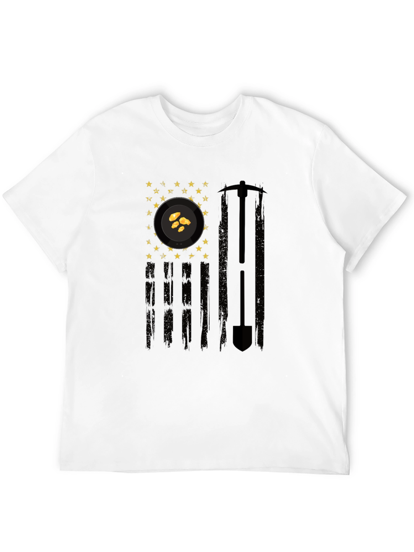 Black Gold Mining Flag Graphic Tee - Prospector's Pride view 12