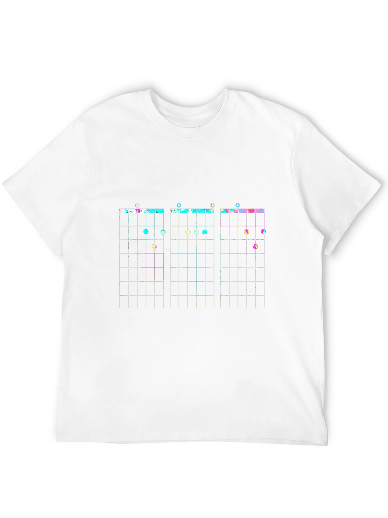 Black Guitar Chord Chart Black T-Shirt view 12