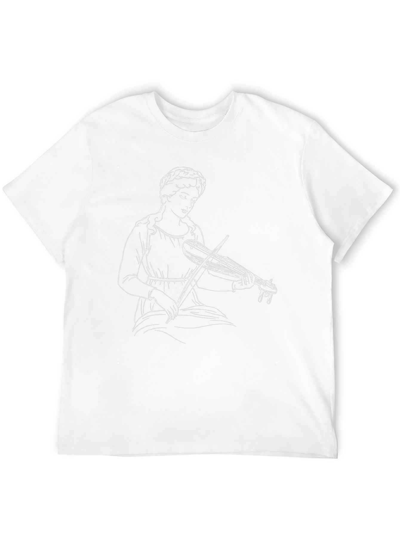 Black Violinist Graphic T-Shirt - Black Unisex Tee view 12