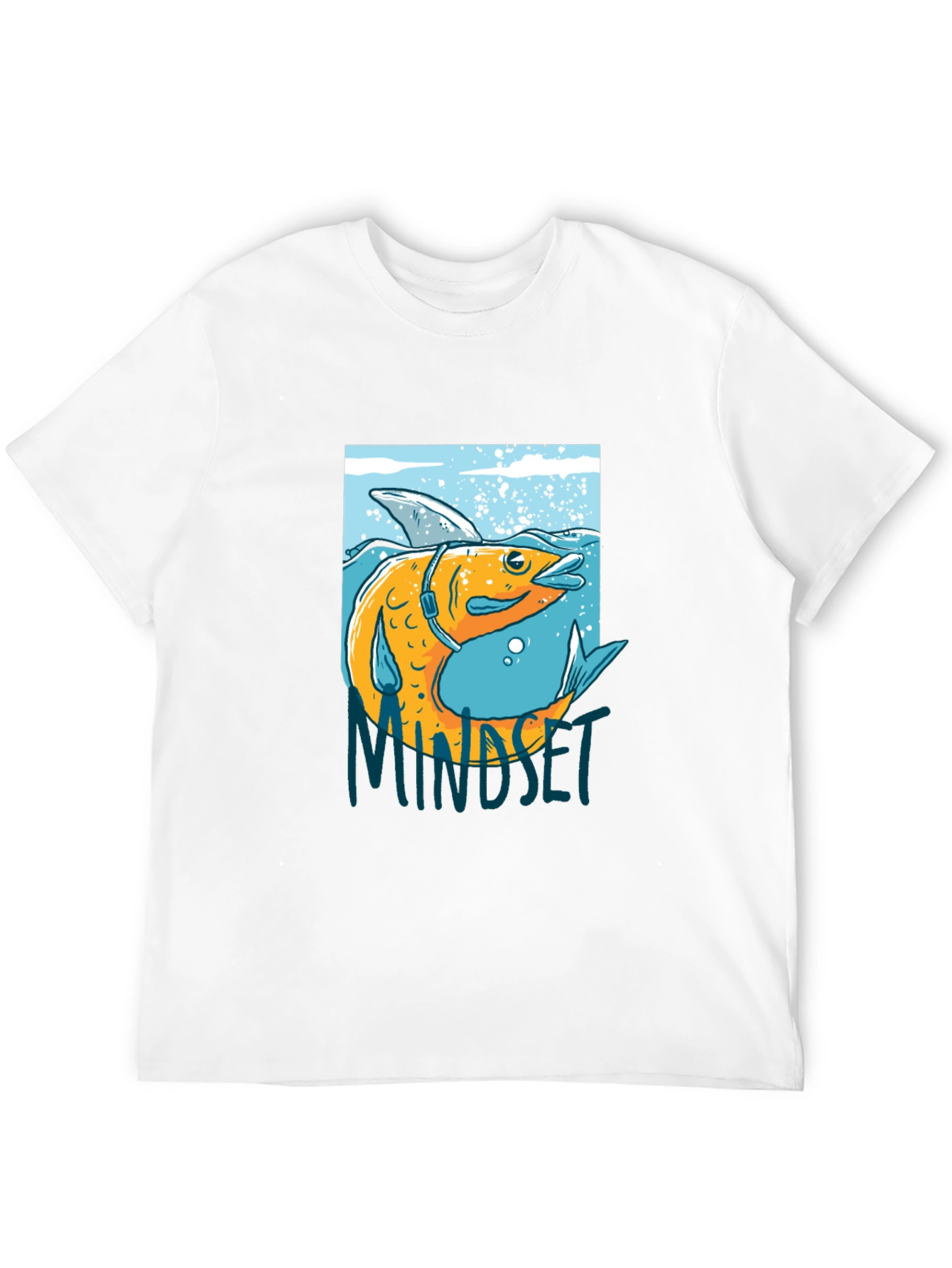 Black Fish Mindset Graphic Black T-Shirt view 12