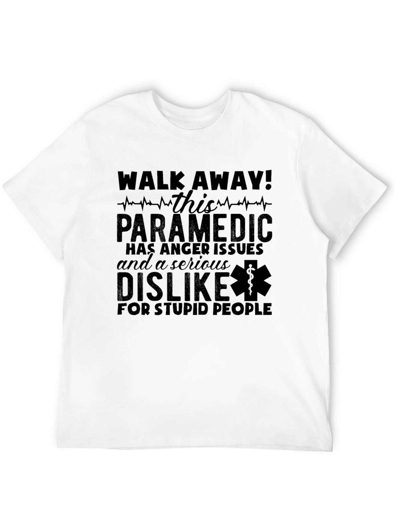 Black Paramedic Anger Issues Graphic T-Shirt view 12