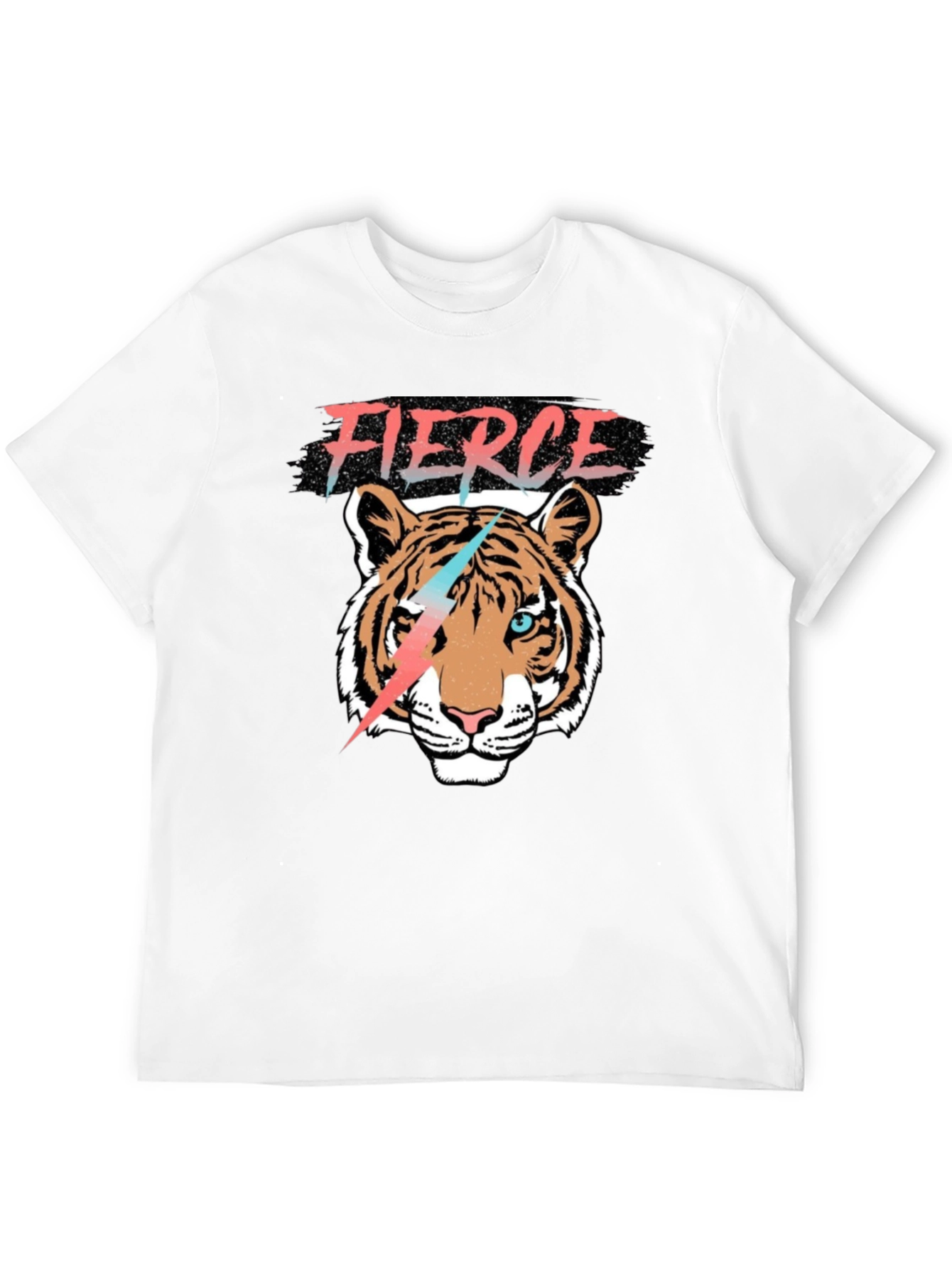 Black Fierce Tiger Graphic Tee view 12