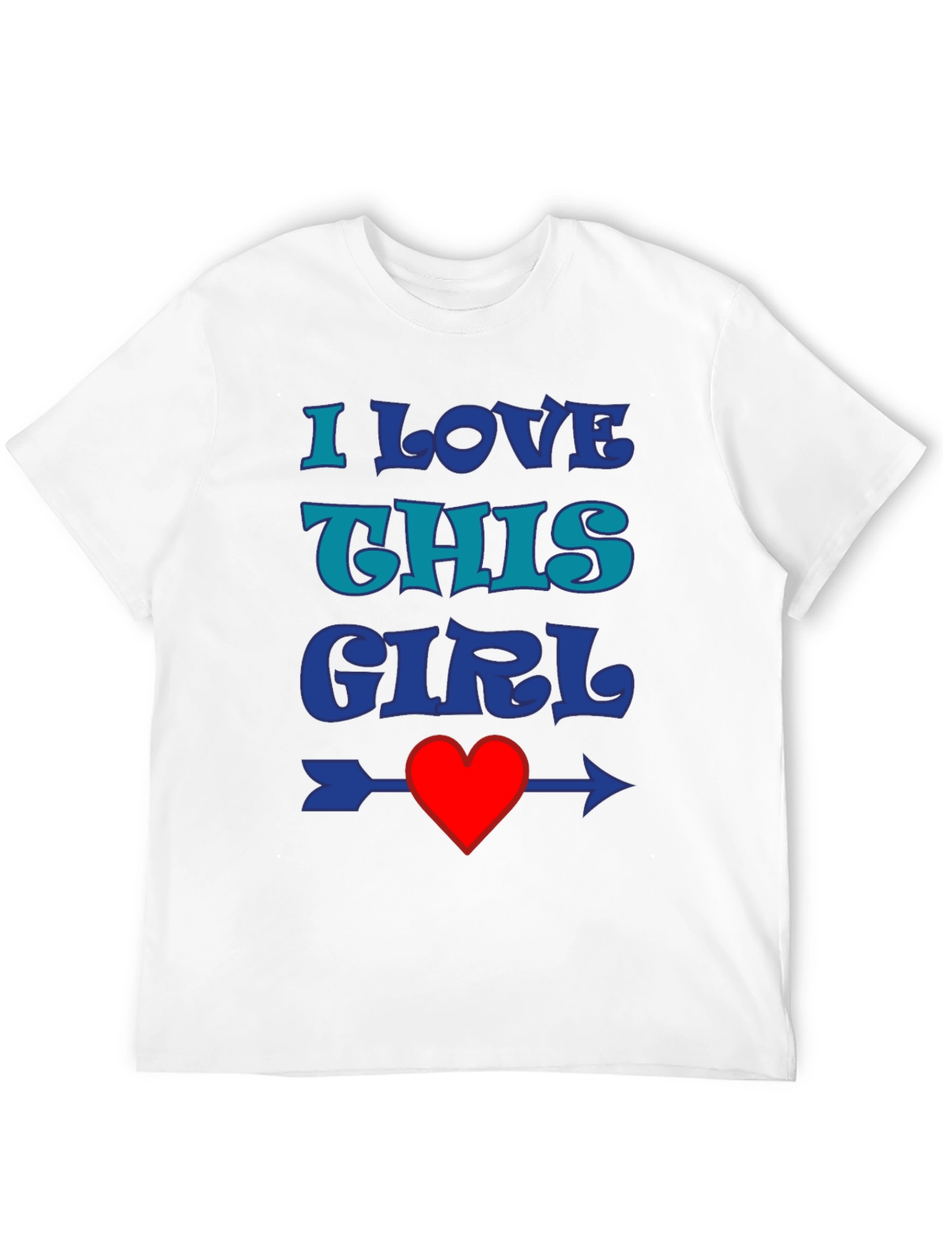 Black I Love This Girl Graphic Tee - Heart Arrow Design view 12