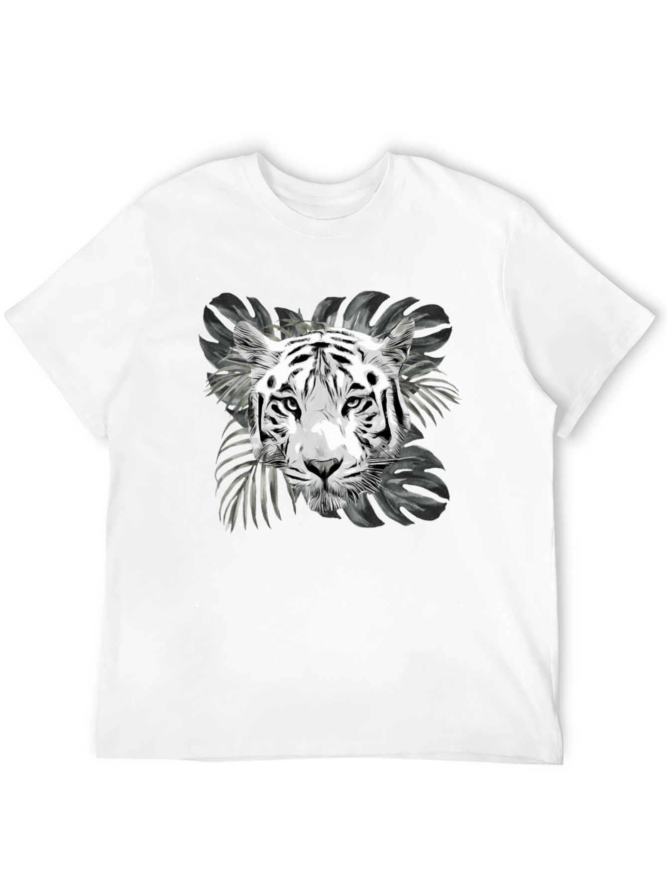 Black Tiger Graphic Print Black T-Shirt view 12