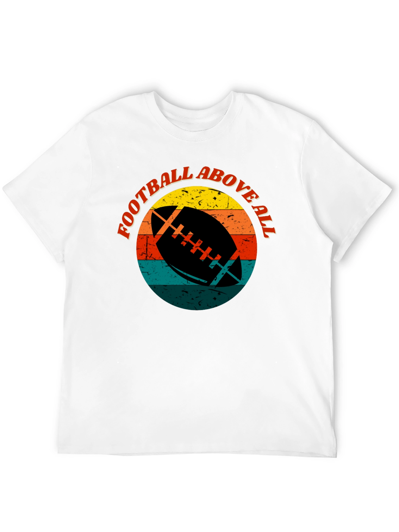 Black Football Above All Retro Graphic T-Shirt view 12