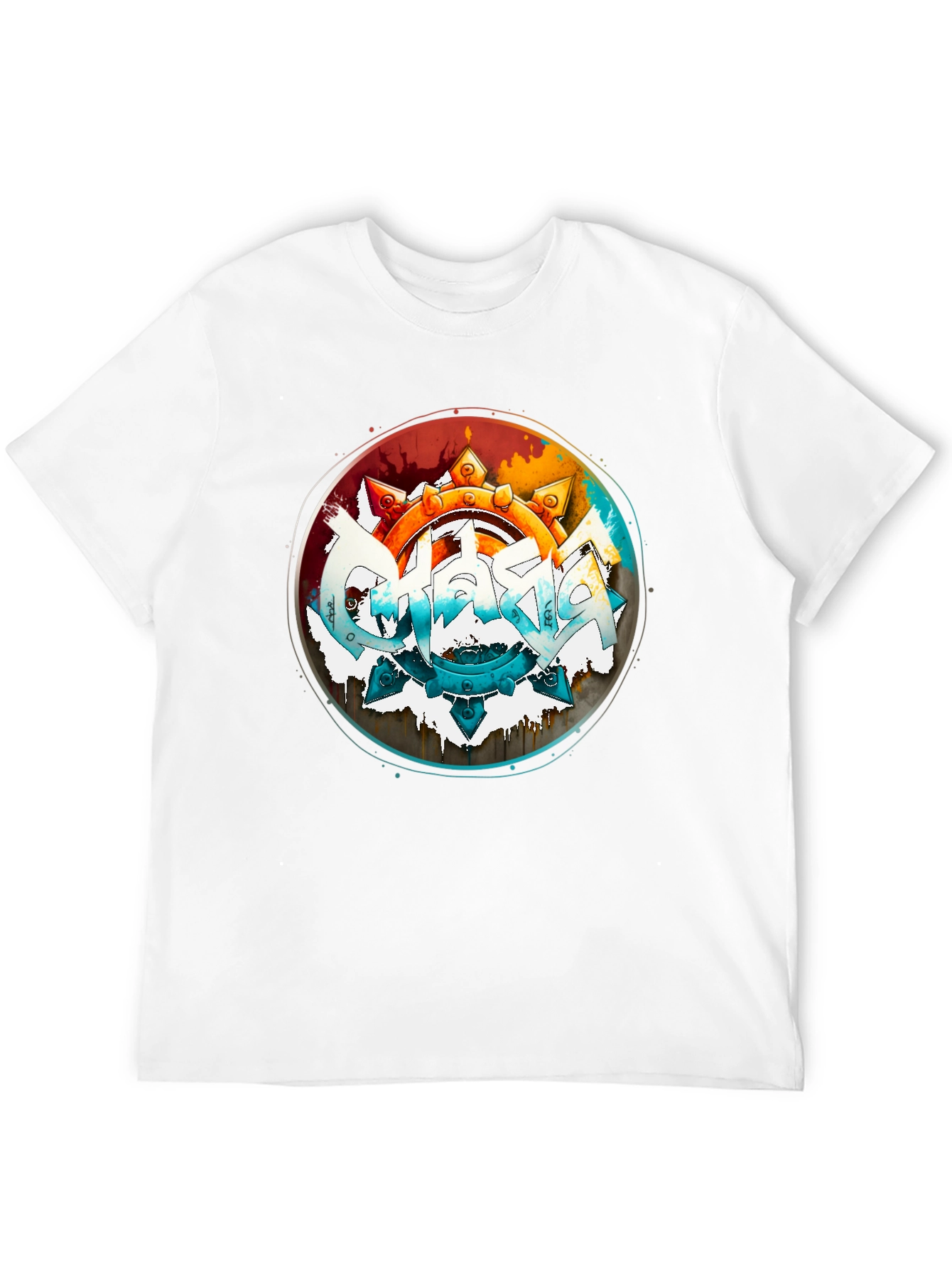 Black Chaos T-Shirt - Abstract Graffiti Graphic Tee view 12