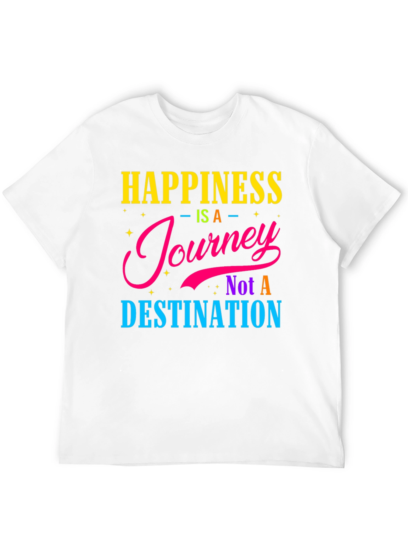 Black Happiness Journey Graphic T-Shirt view 12