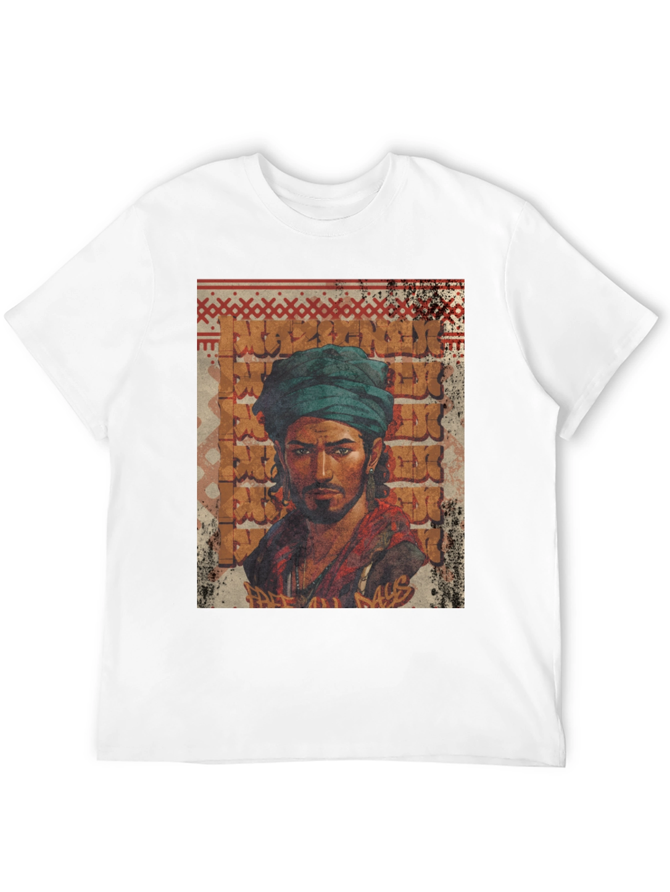 Black Urban Turban Graphic Tee - Cool Streetwear Style view 12