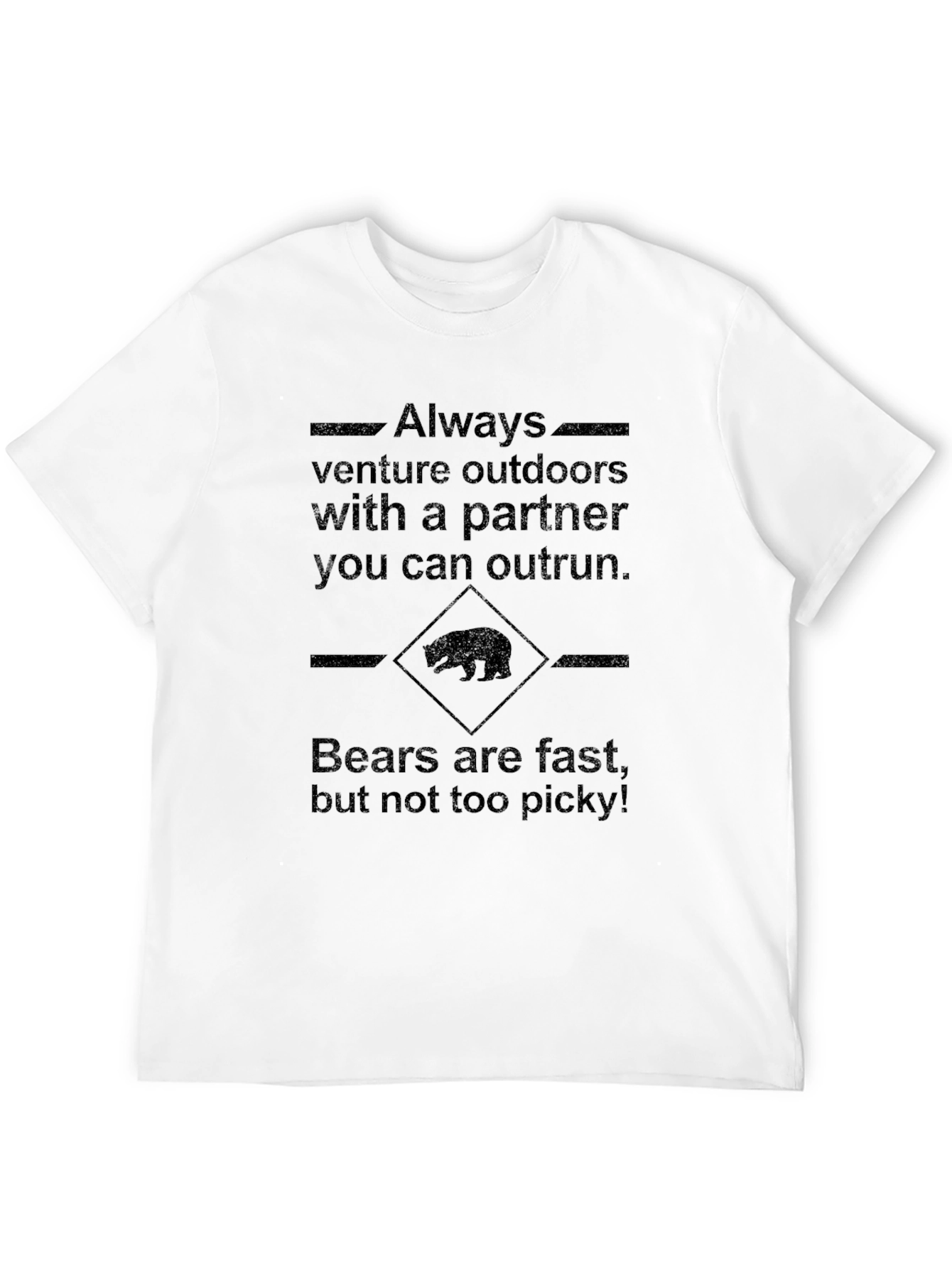 Black Funny Bear Safety T-Shirt view 12