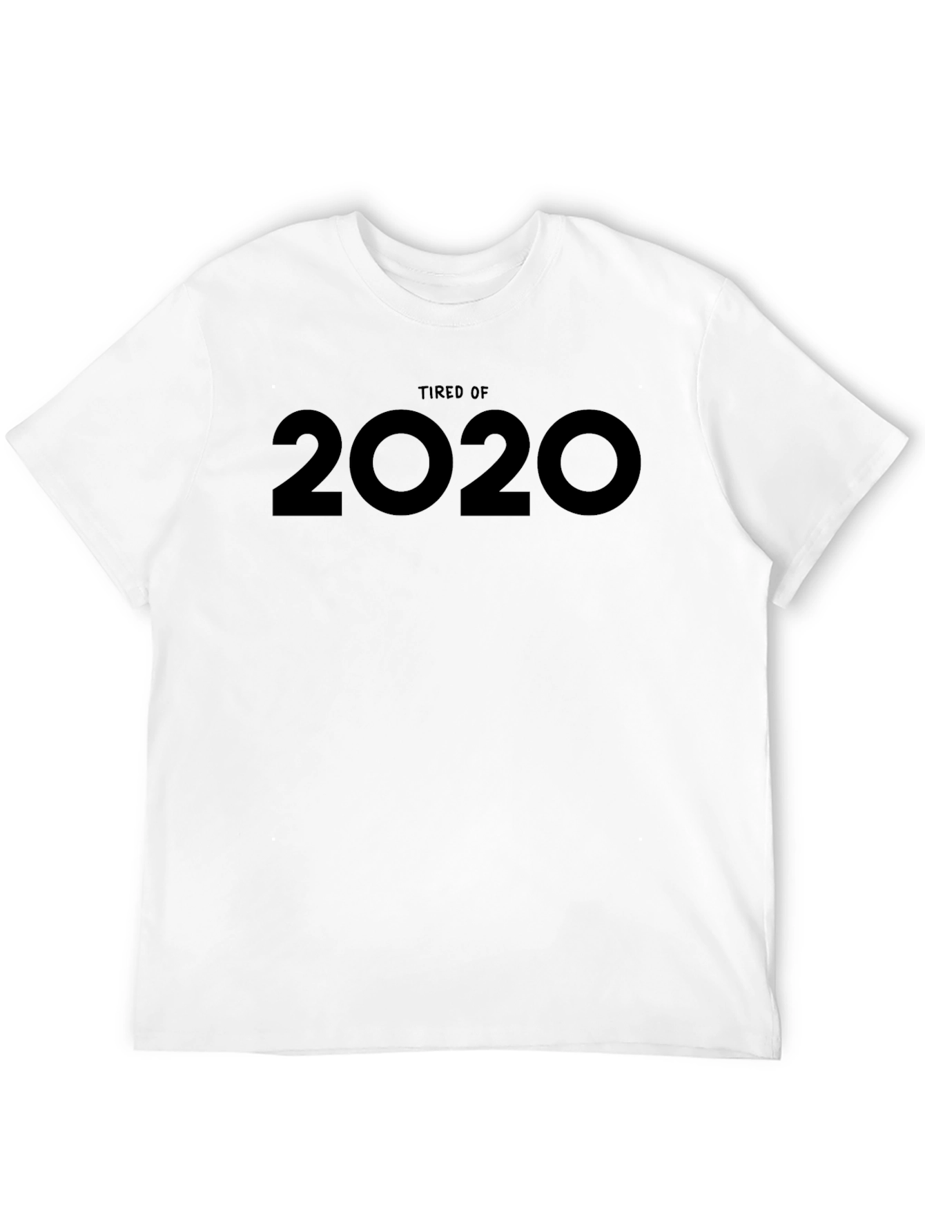Black Tired of 2020 Graphic Tee - Unisex Black T-Shirt view 12