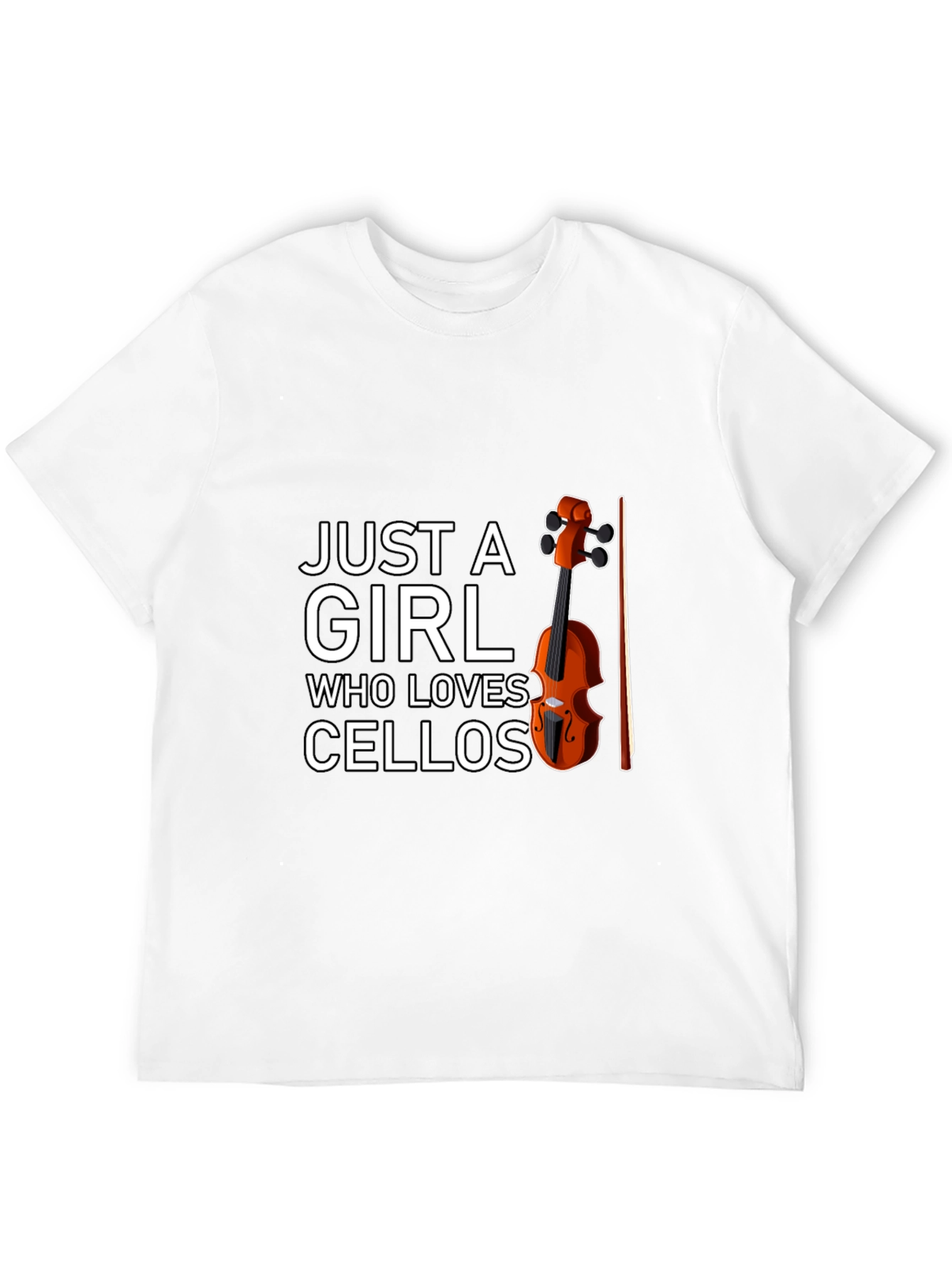Black Just A Girl Who Loves Cellos T-Shirt - Music Lover Tee view 12