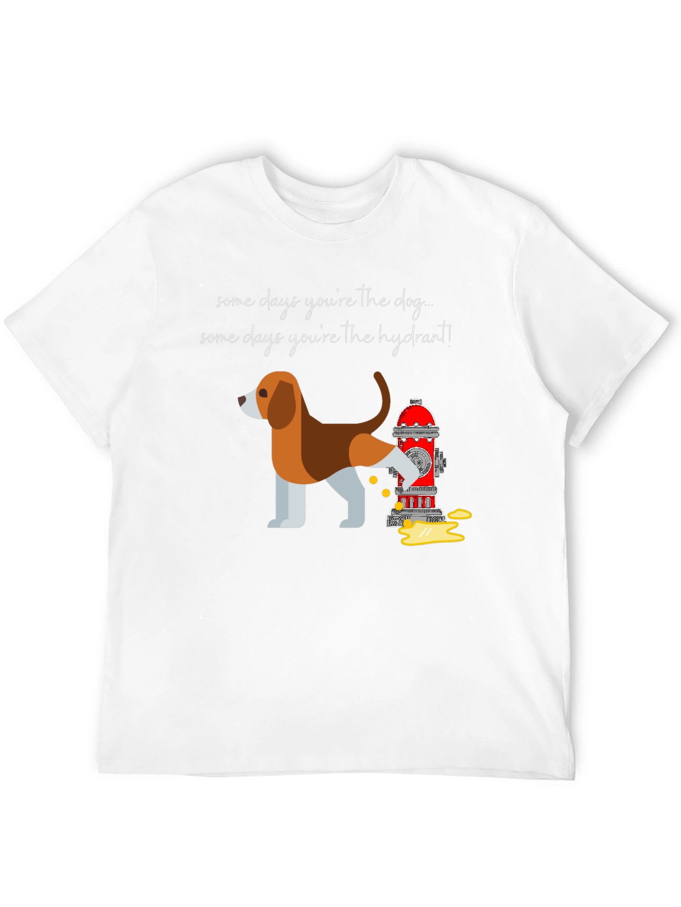 Black Dog and Hydrant Graphic T-Shirt - Funny & Stylish view 12