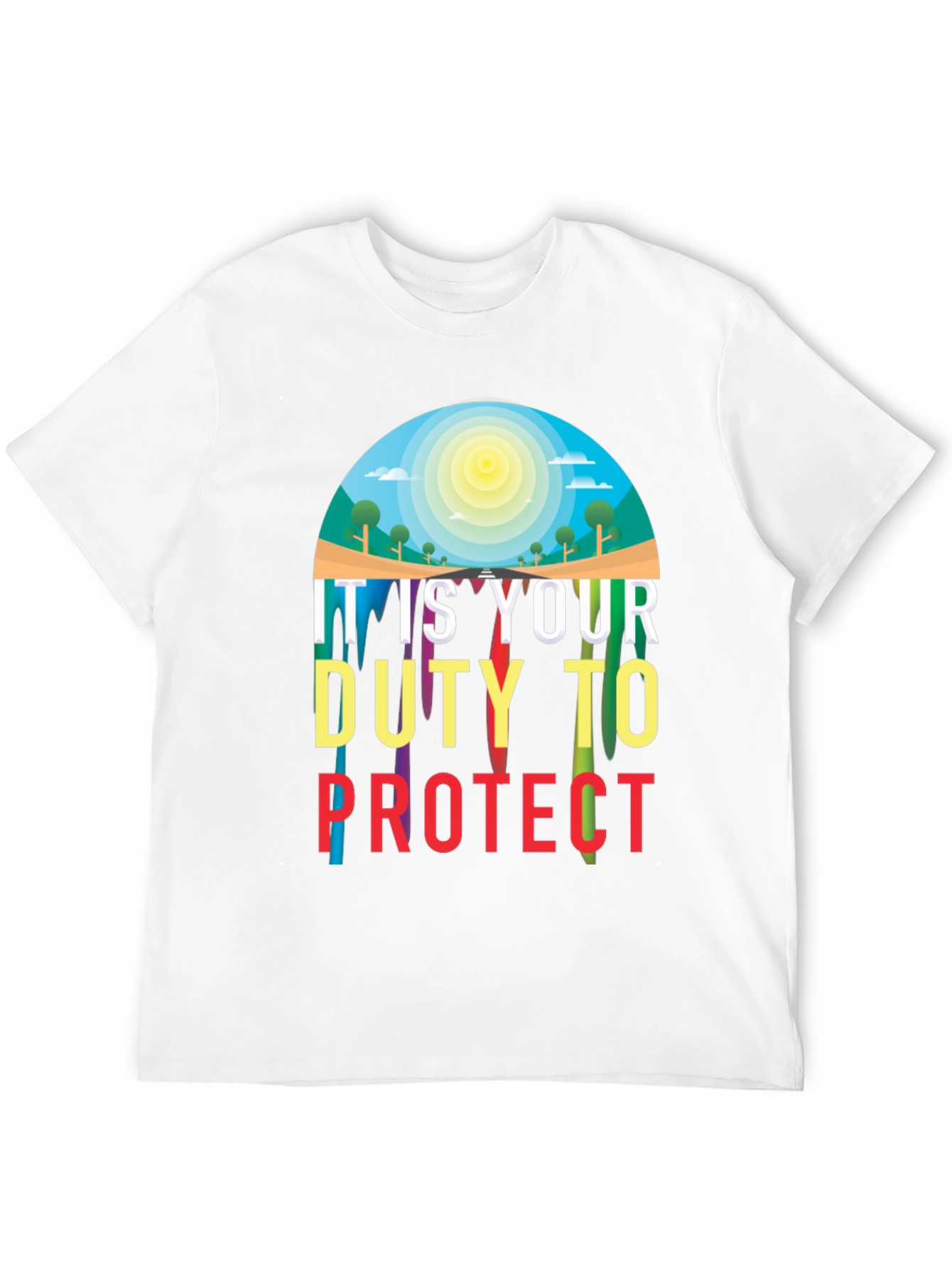 Black Duty to Protect Graphic T-Shirt view 12