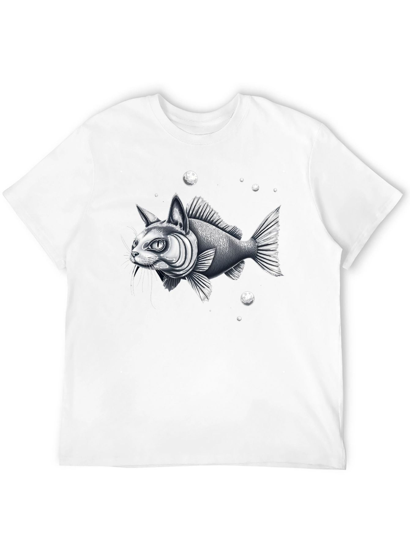 Black Catfish Graphic Tee - Unique Animal Hybrid Design view 12