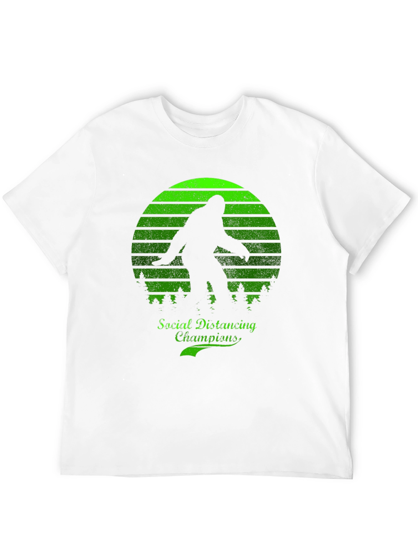 Black Social Distancing Champion Bigfoot T-Shirt view 12