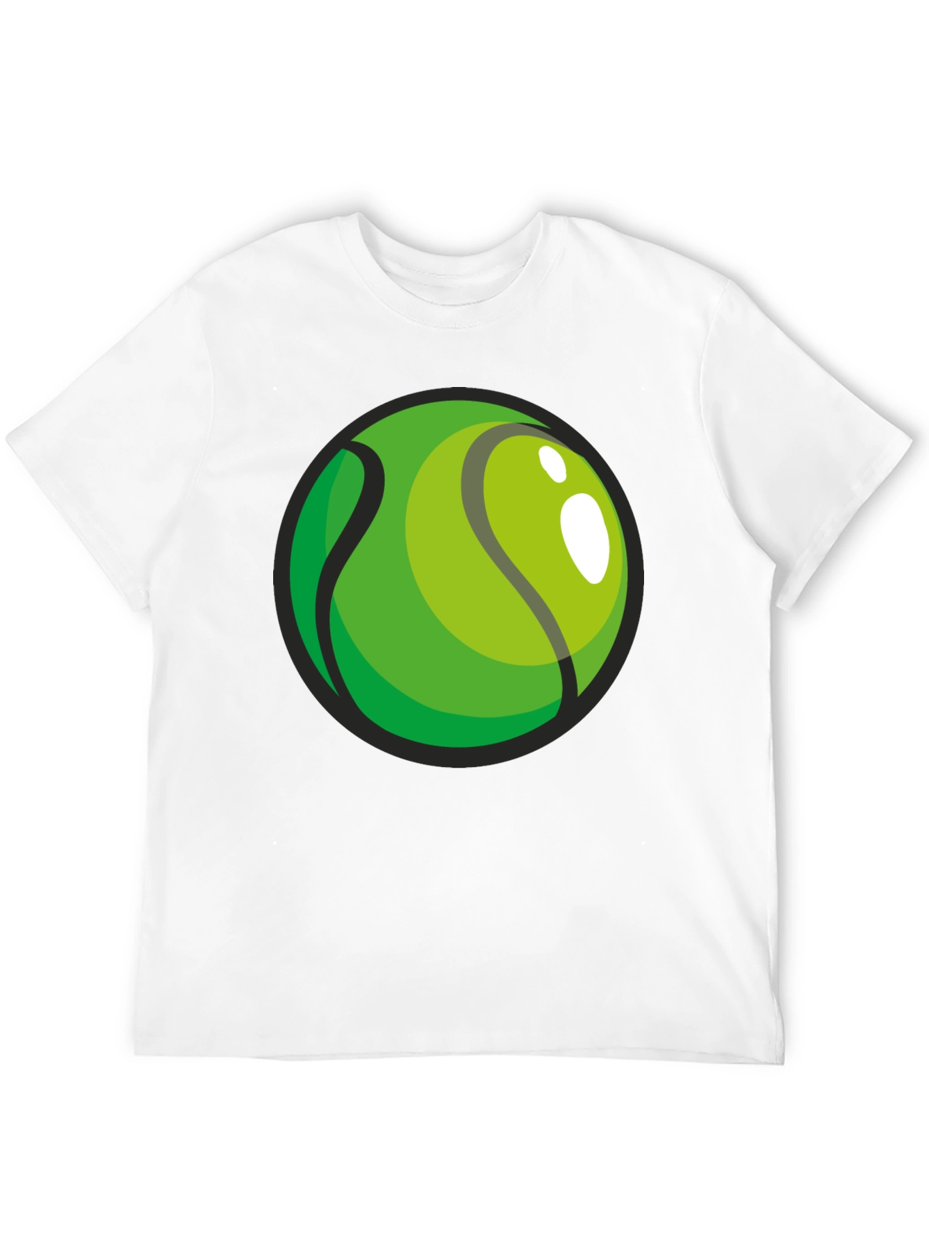 Black Tennis Ball Graphic Black T-Shirt view 12