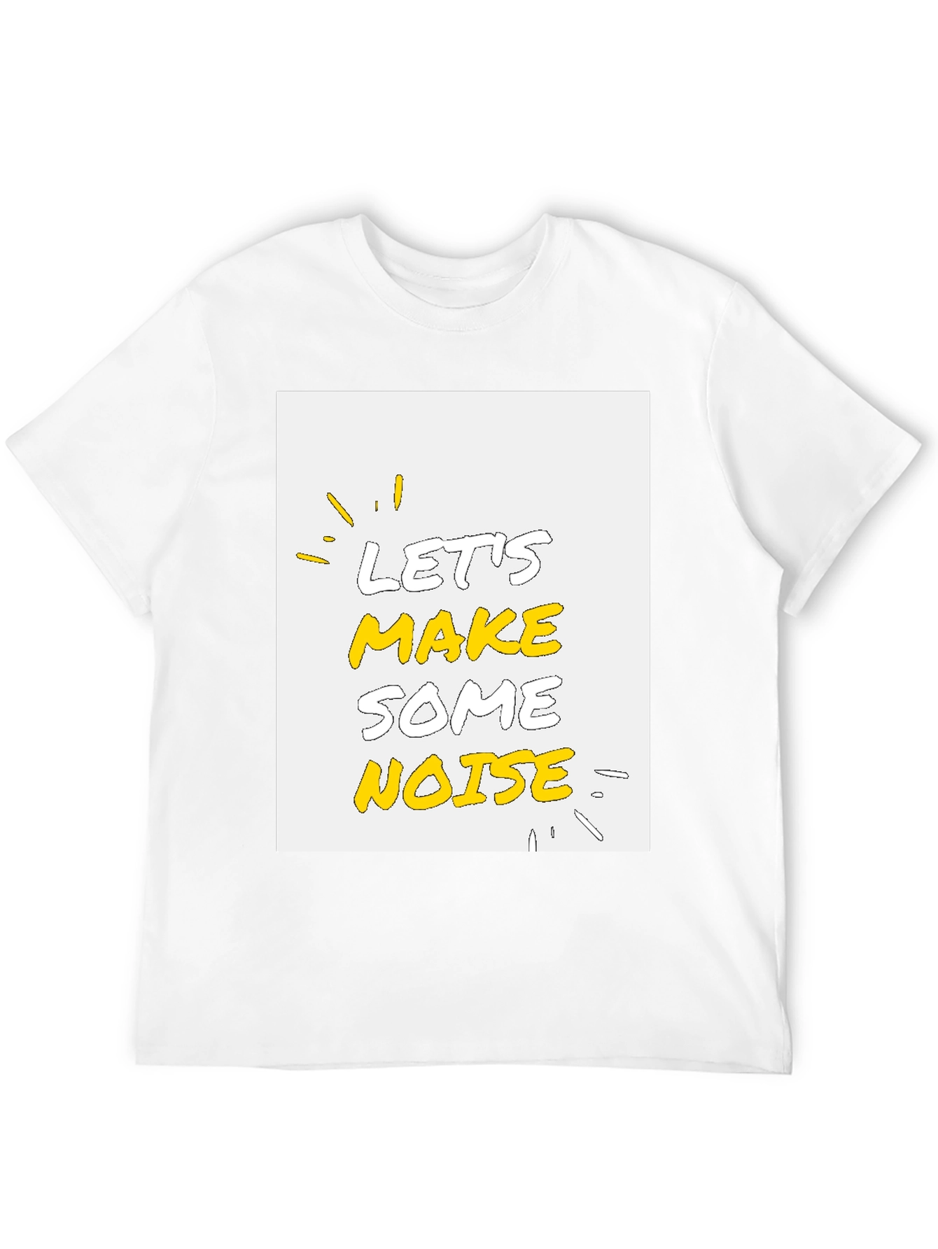 Black Let's Make Some Noise Graphic Tee - Black Cotton T-Shirt view 12