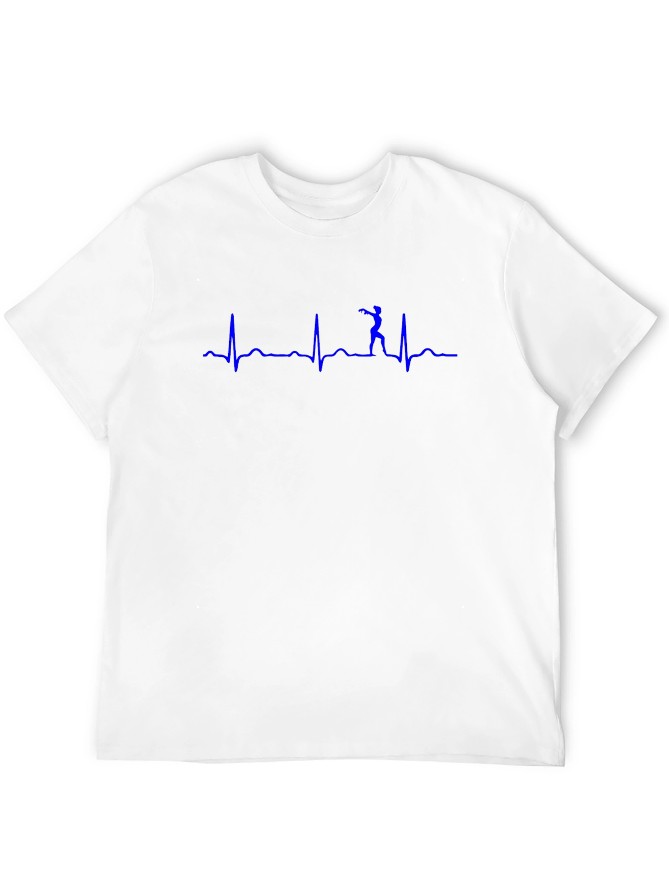 Black Heartbeat Golfer Graphic Tee - Black Cotton T-Shirt view 12