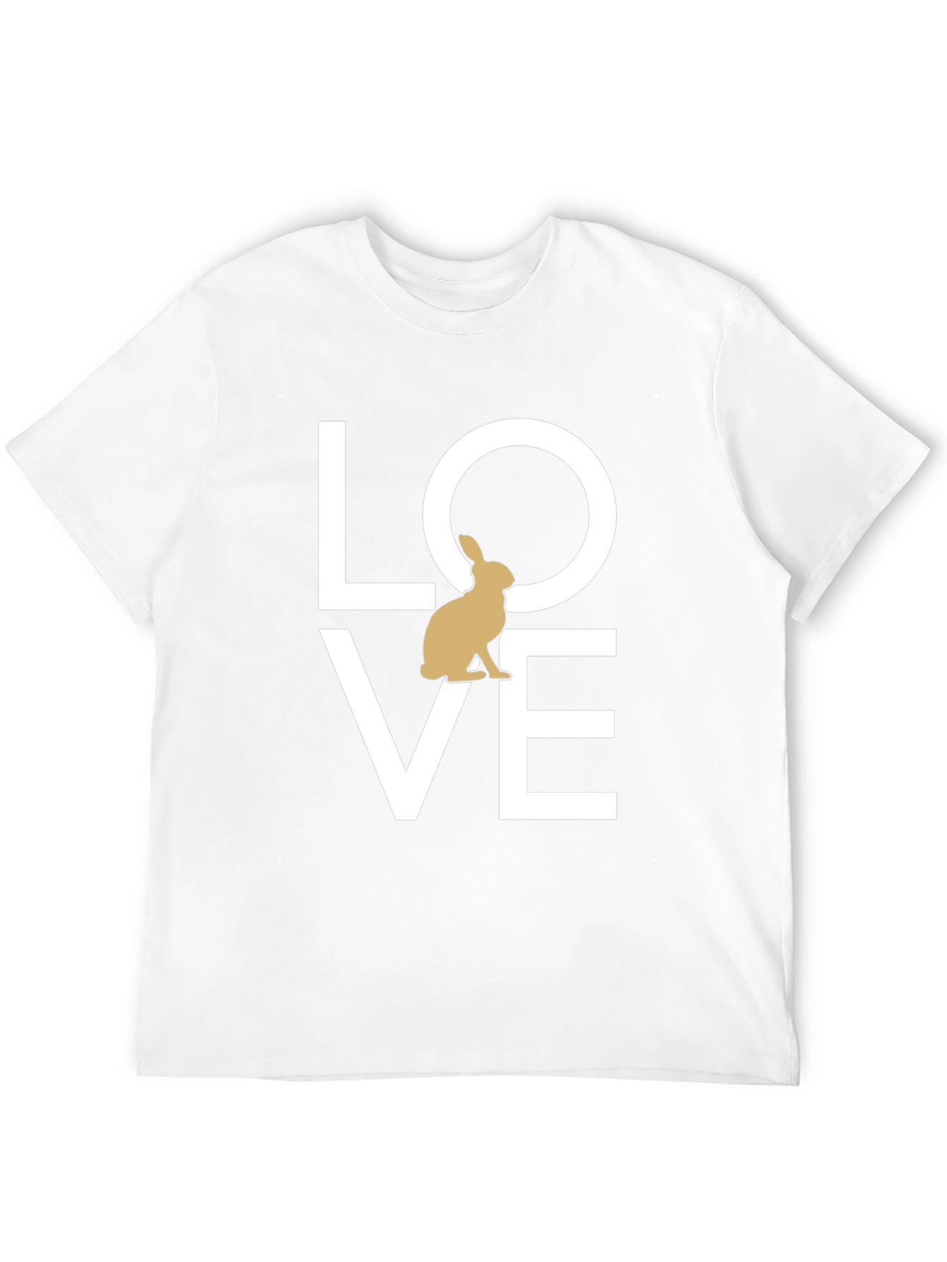 Black Love Rabbit Graphic T-Shirt - Casual Unisex Tee view 12