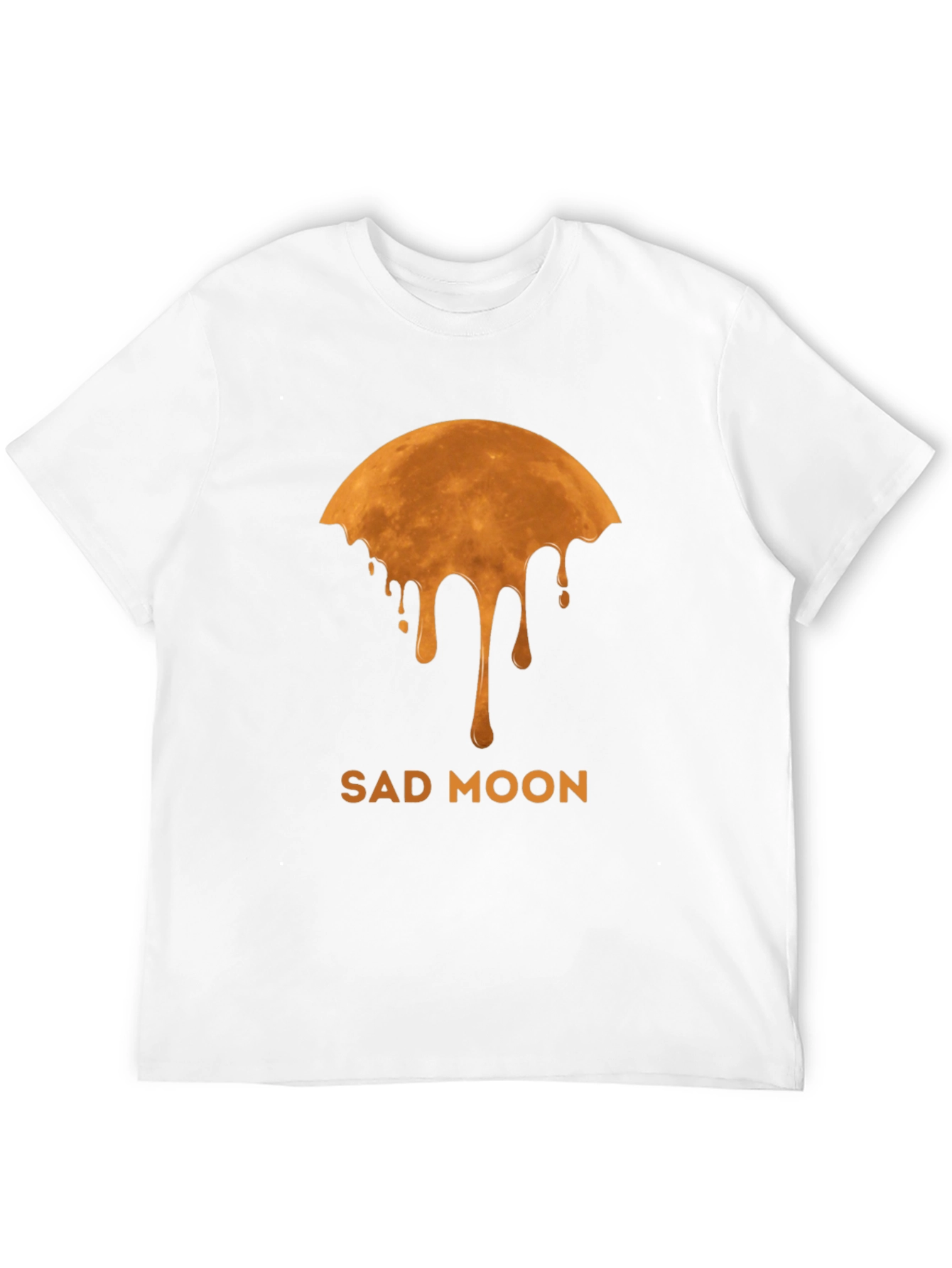 Black Sad Moon Graphic Tee - Unique Design view 12