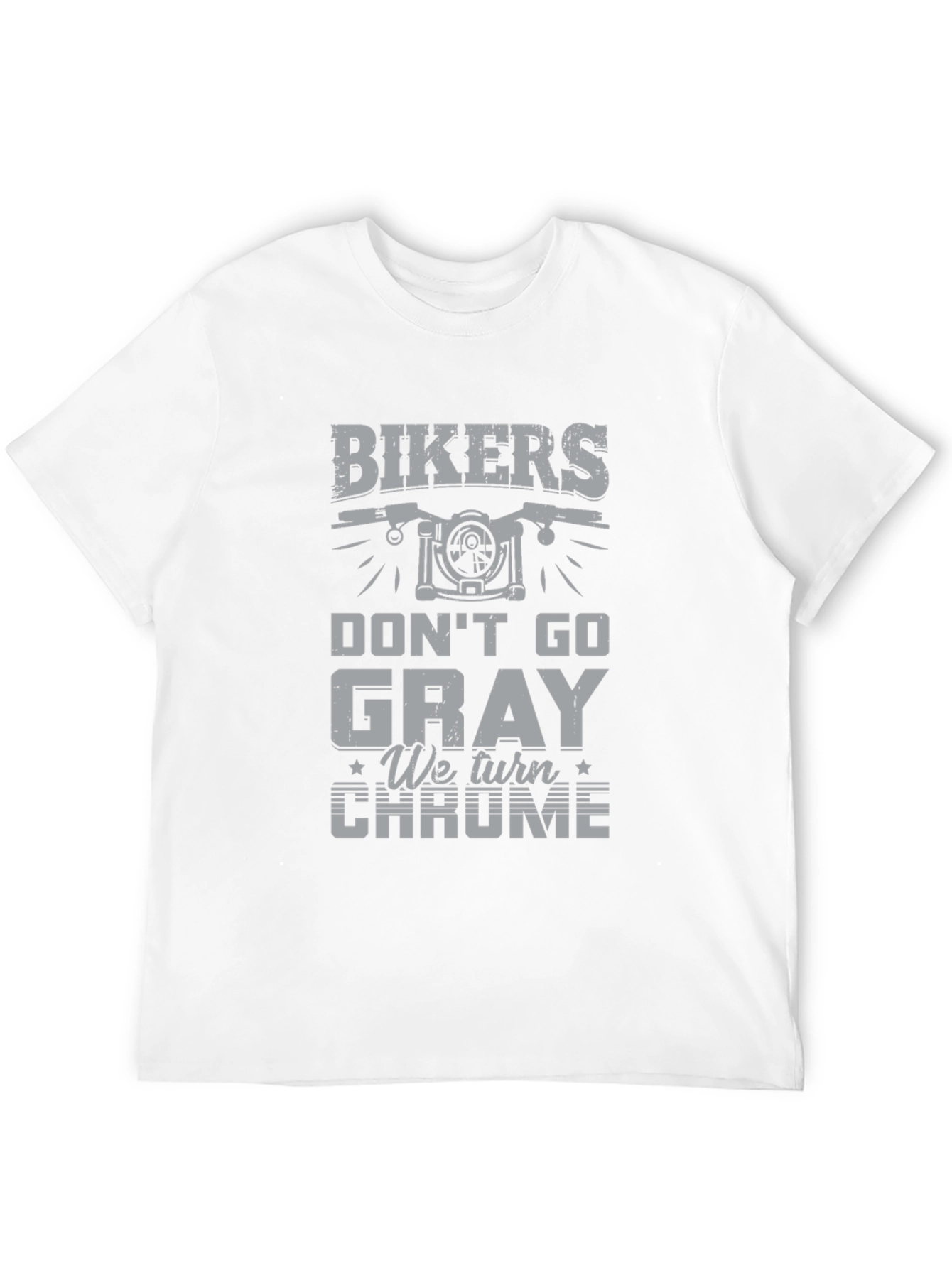 Black Bikers Don't Go Gray - Chrome T-Shirt view 12