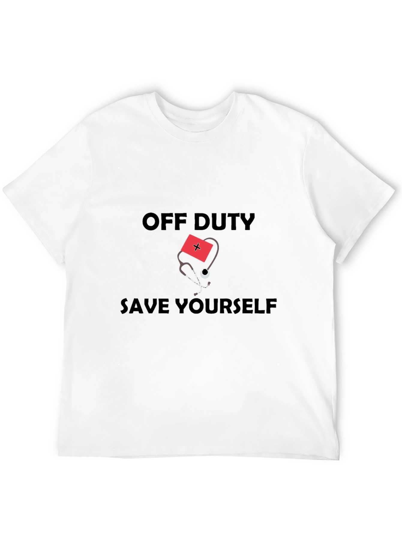 Black Off Duty Save Yourself Graphic Tee view 12
