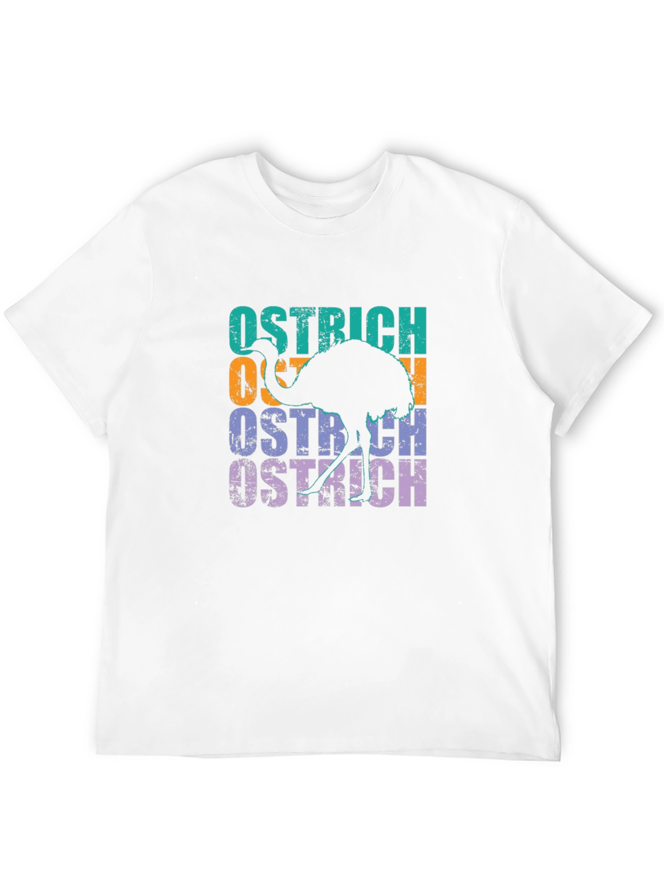 Black Retro Ostrich Graphic T-Shirt - Cool Animal Tee view 12