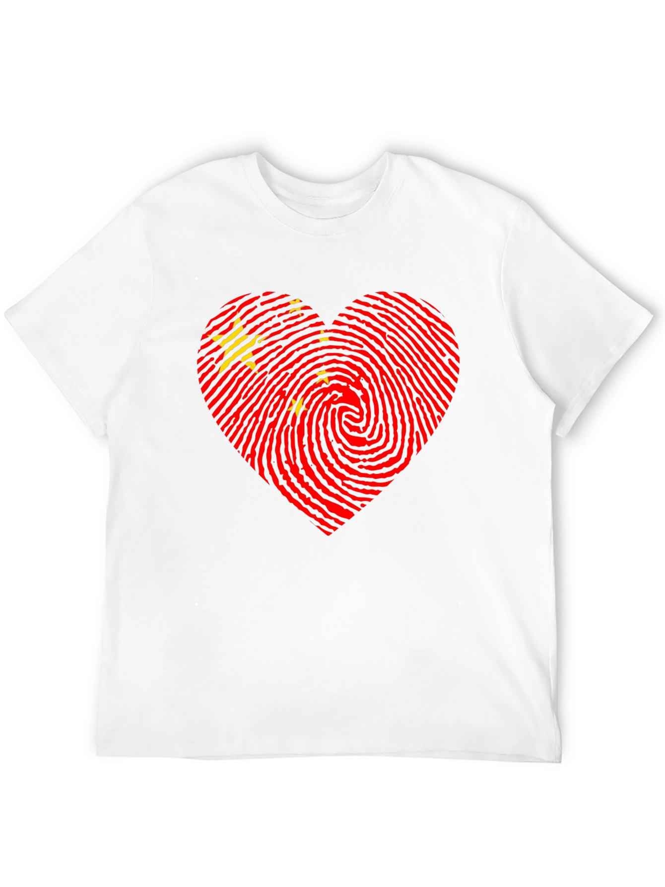 Black China Flag Heartbeat T-Shirt | Patriotic Pride view 12