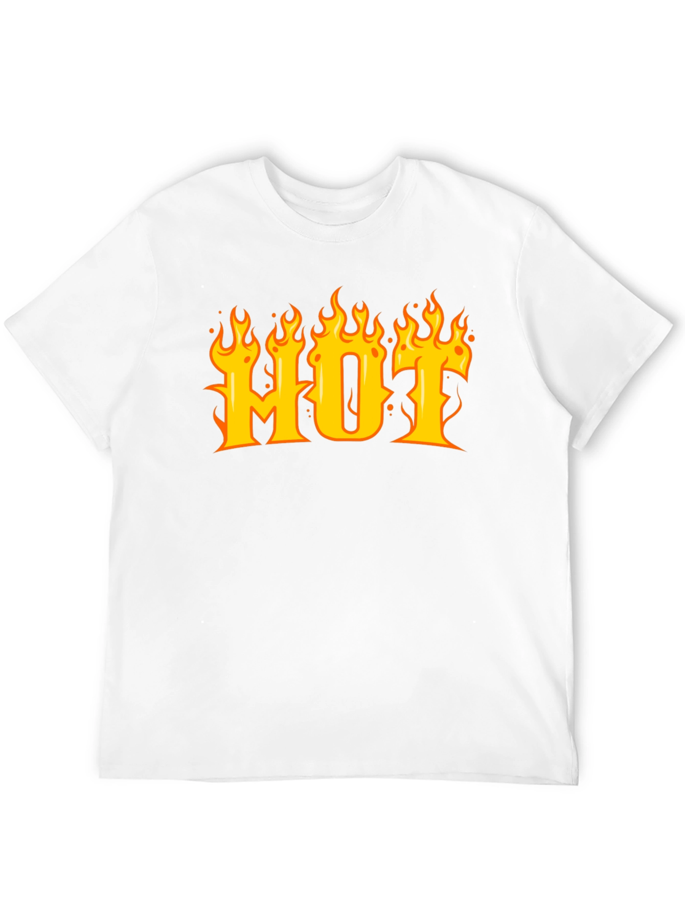 Black HOT Flame Graphic T-Shirt - Black Cotton Tee view 12